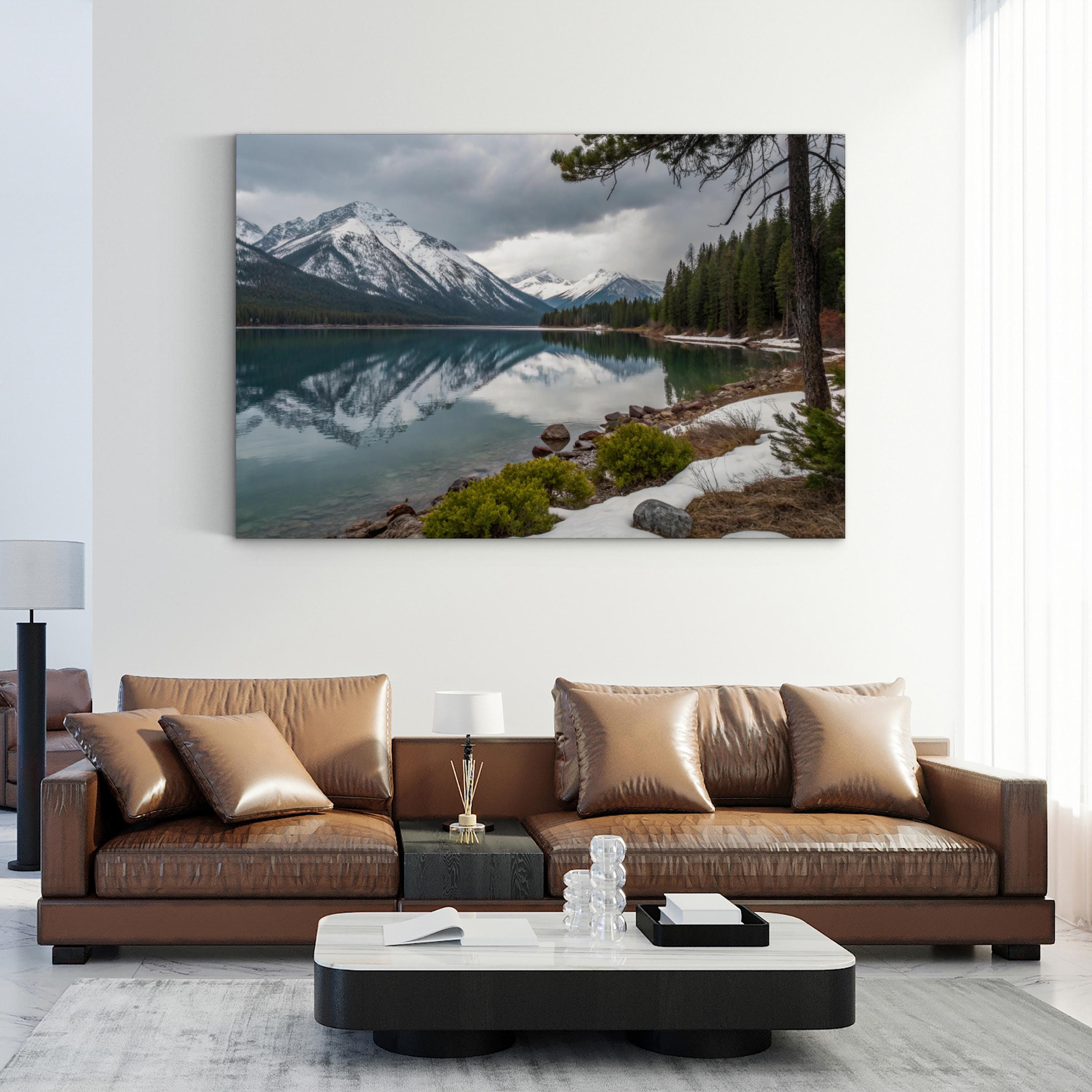 Wallowa Mountains at Sunrise, Oregon, USA — Lake Landscape Canvas Wall Art