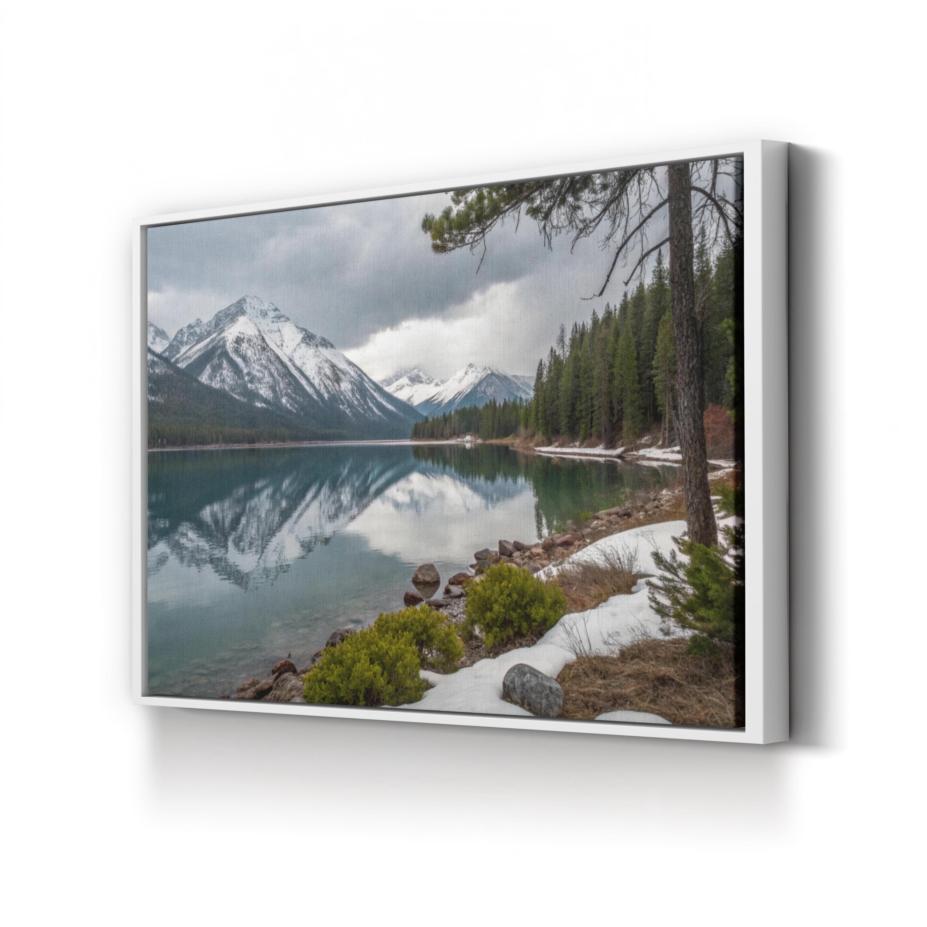 Wallowa Mountains at Sunrise, Oregon, USA — Lake Landscape Canvas Wall Art