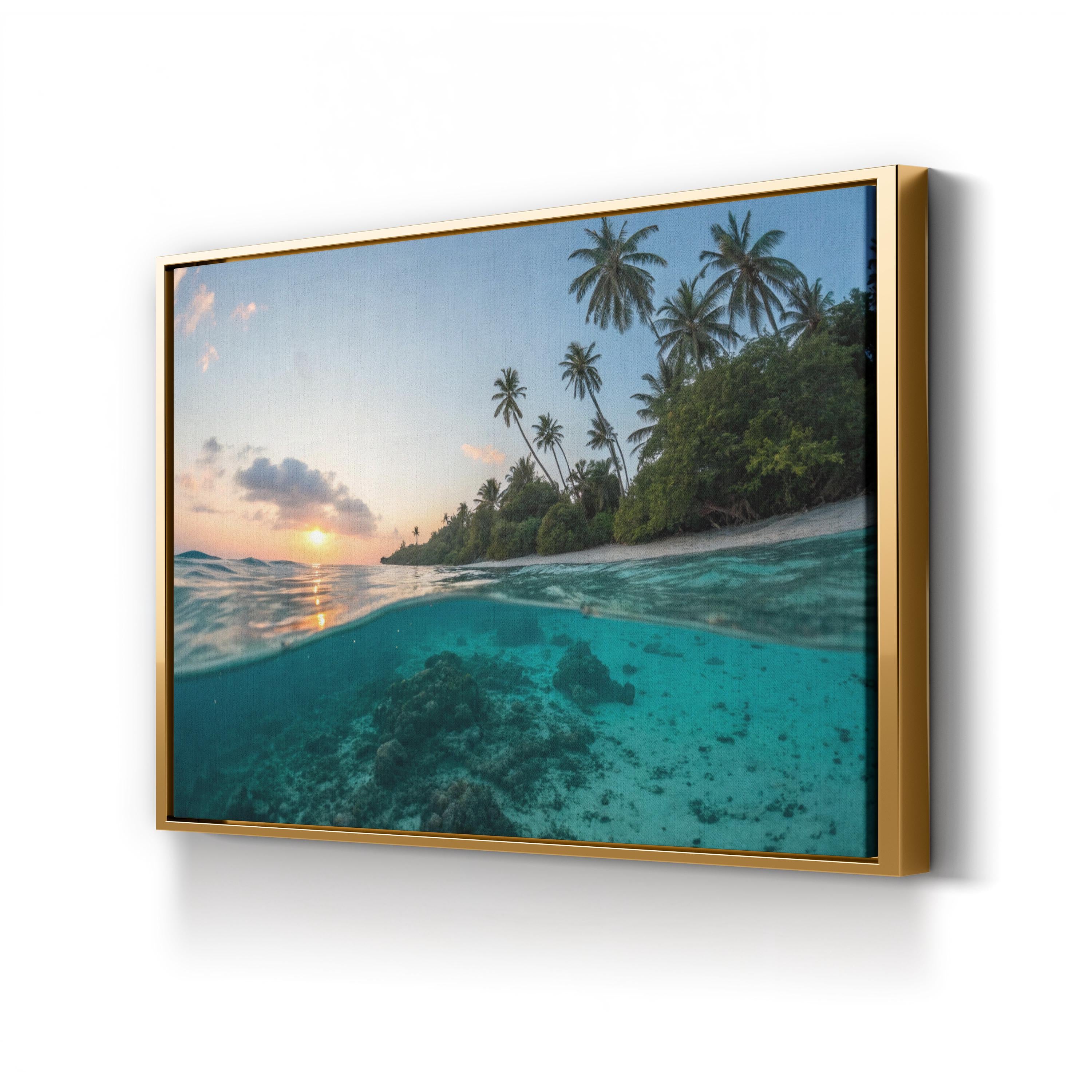 Tropical Ocean Coastline, Caribbean — Serene Coastal Canvas Wall Art