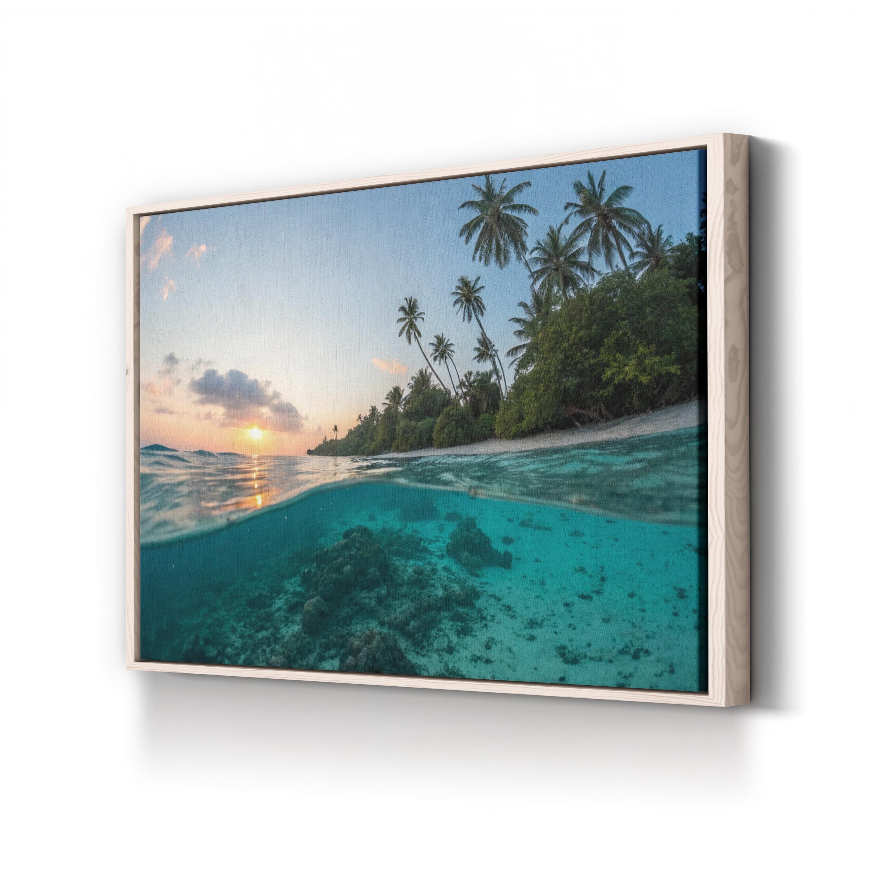 Tropical Ocean Coastline, Caribbean — Serene Coastal Canvas Wall Art