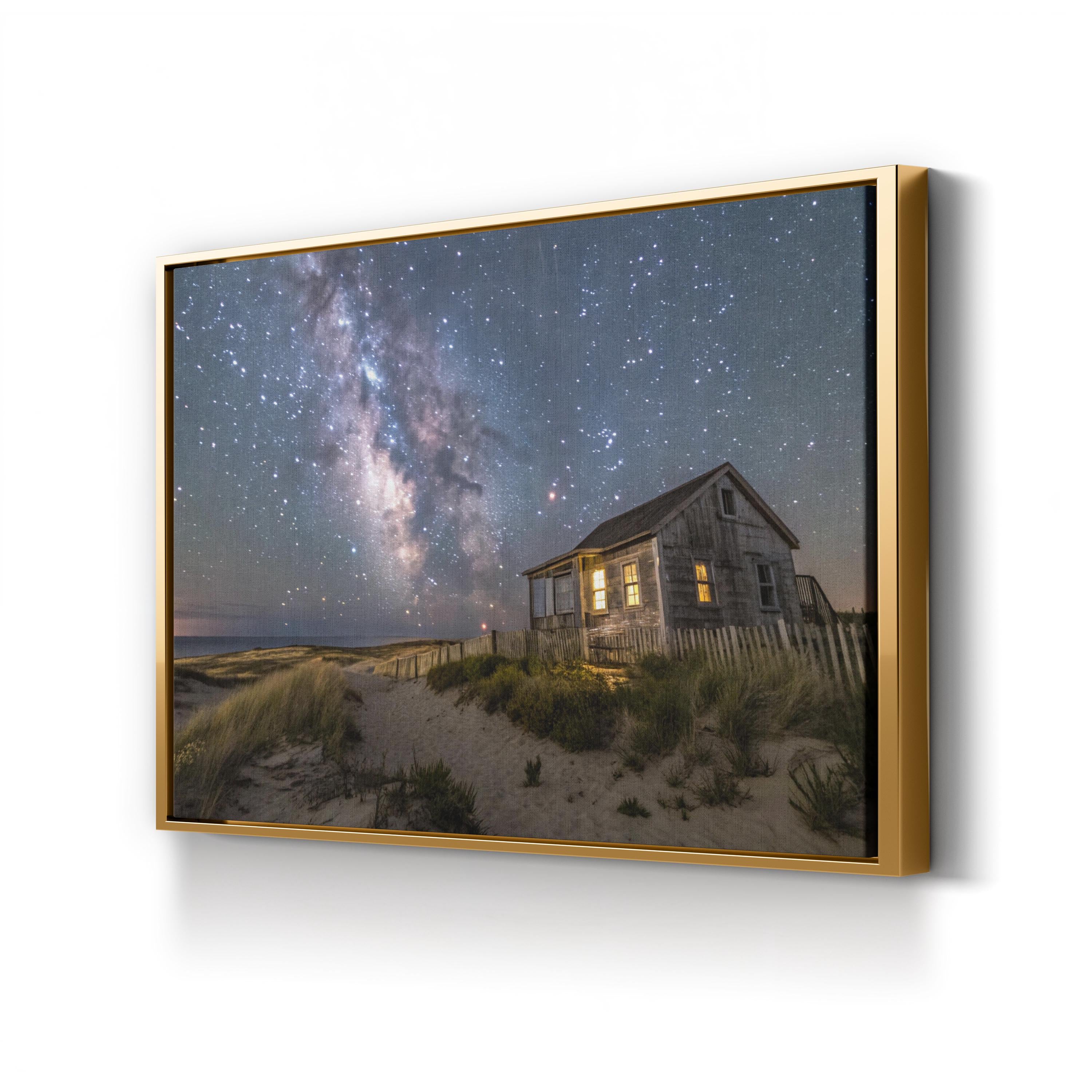Welcome Home Starry Night – Vintage Photography Wall Art | Cozy Home Canvas Print