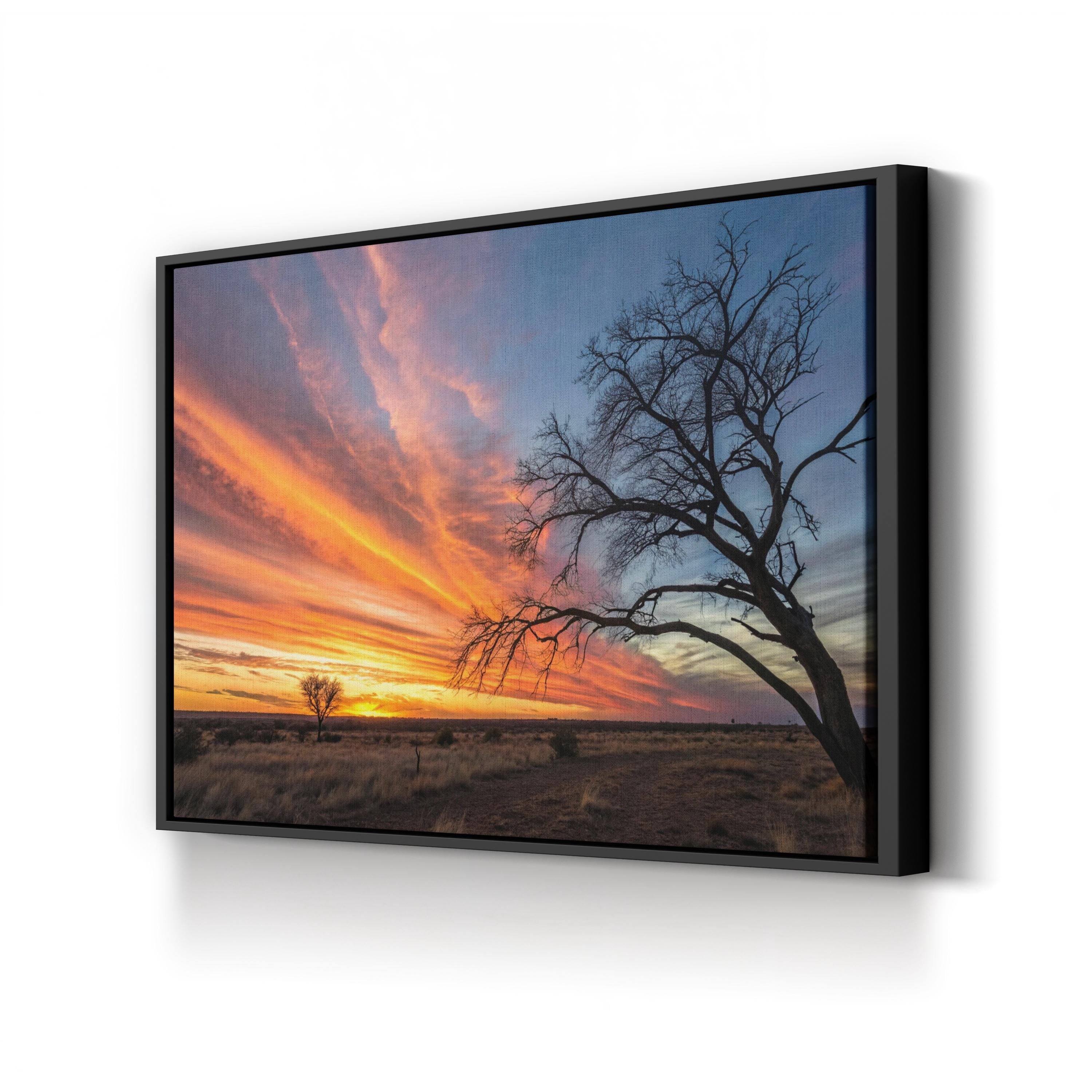 West Texas Desert Sunset – Vintage Photography Wall Art | Desert Mountain Canvas Print