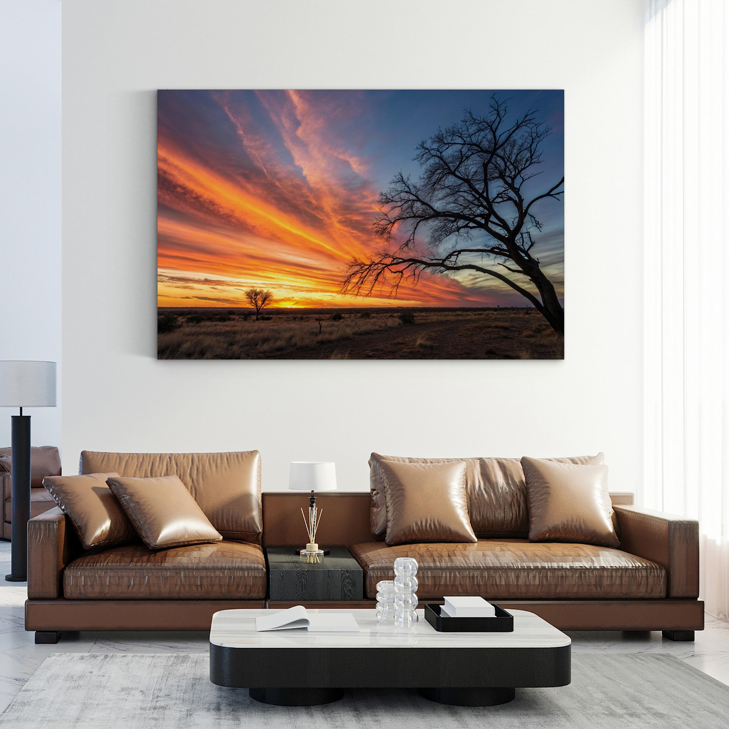 West Texas Desert Sunset – Vintage Photography Wall Art | Desert Mountain Canvas Print