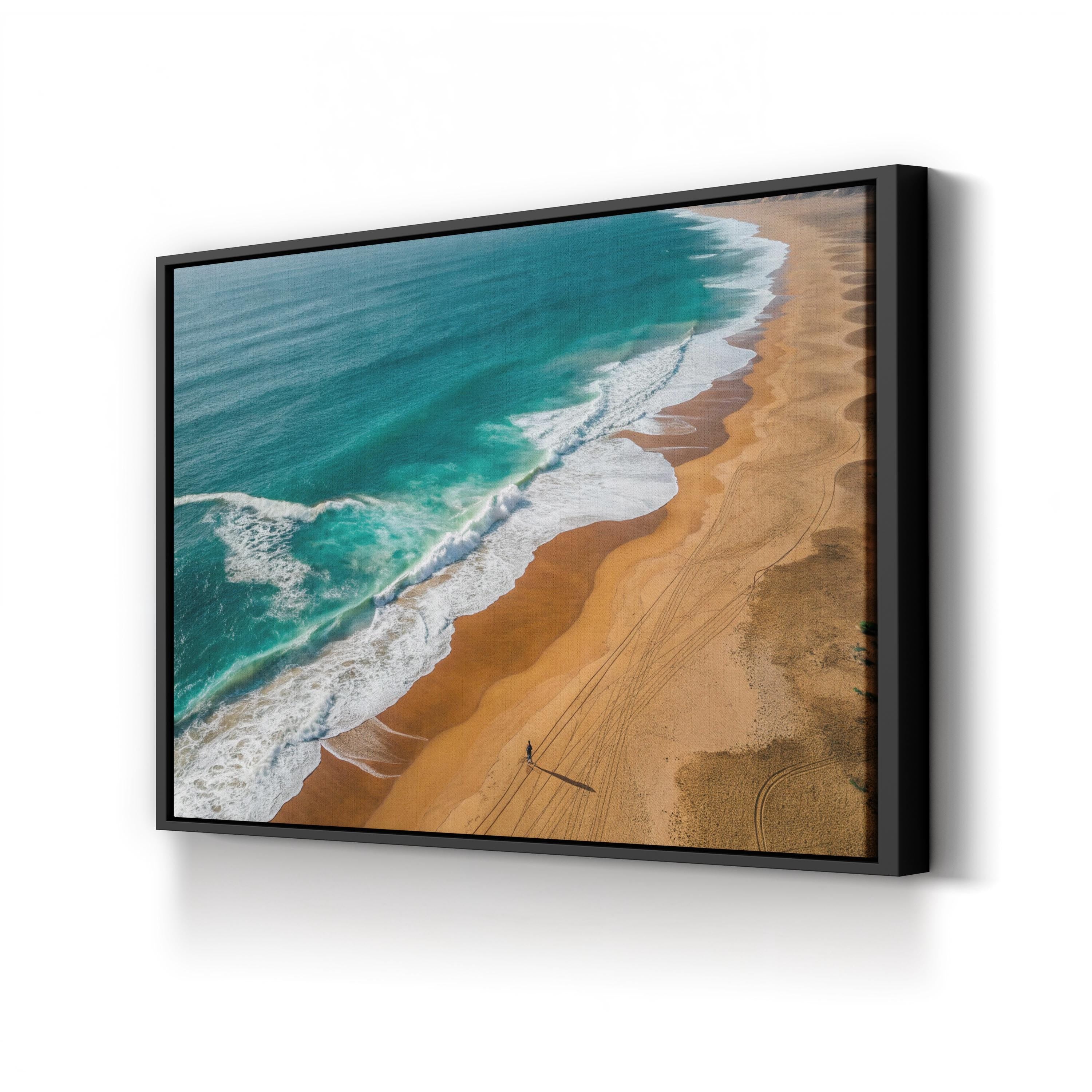 Wet Sand Shoreline Aerial, Gold Coast Queensland Australia:  Coastal Ocean Photography