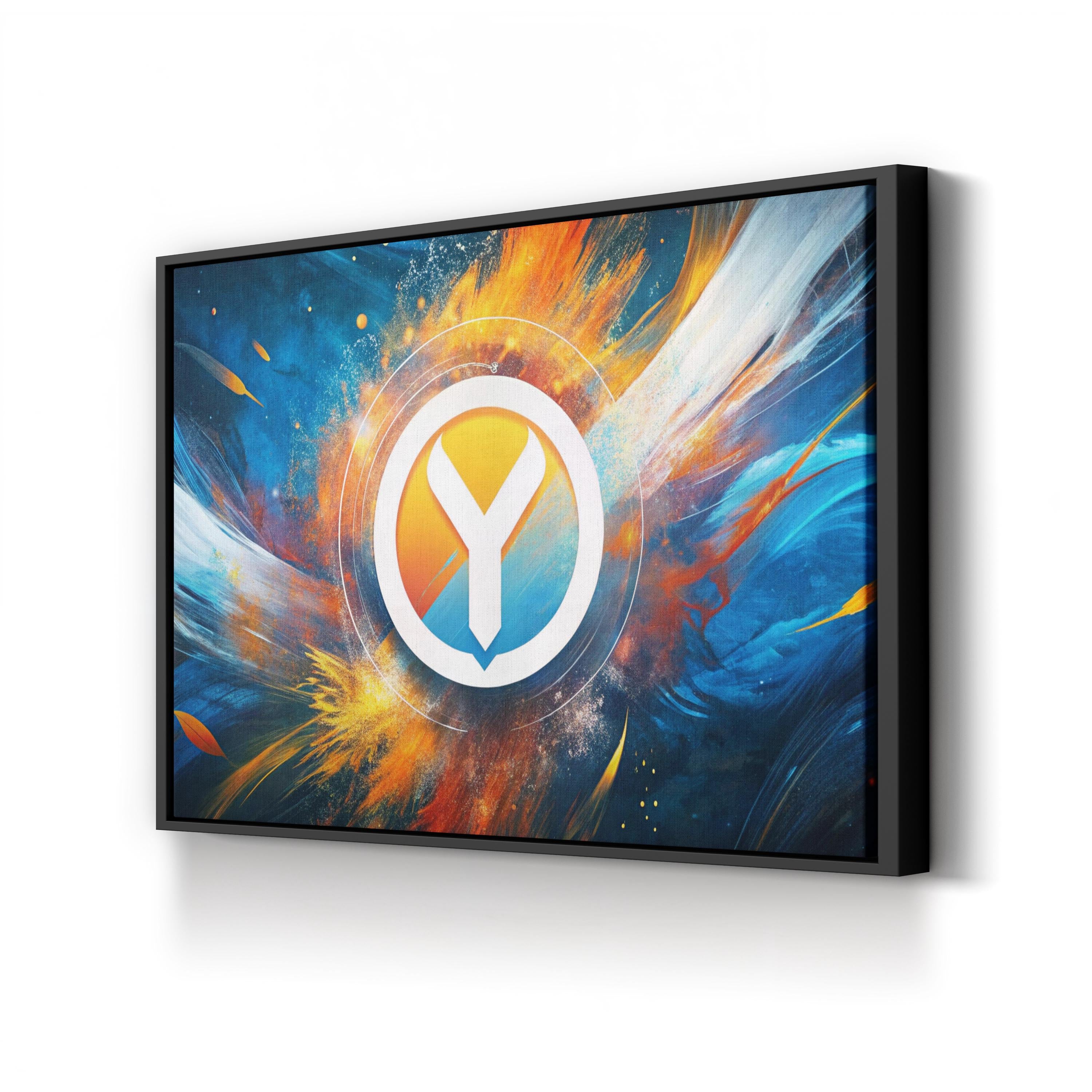 Gamer Y Emblem – Period Illustration Wall Art | Abstract Canvas Print