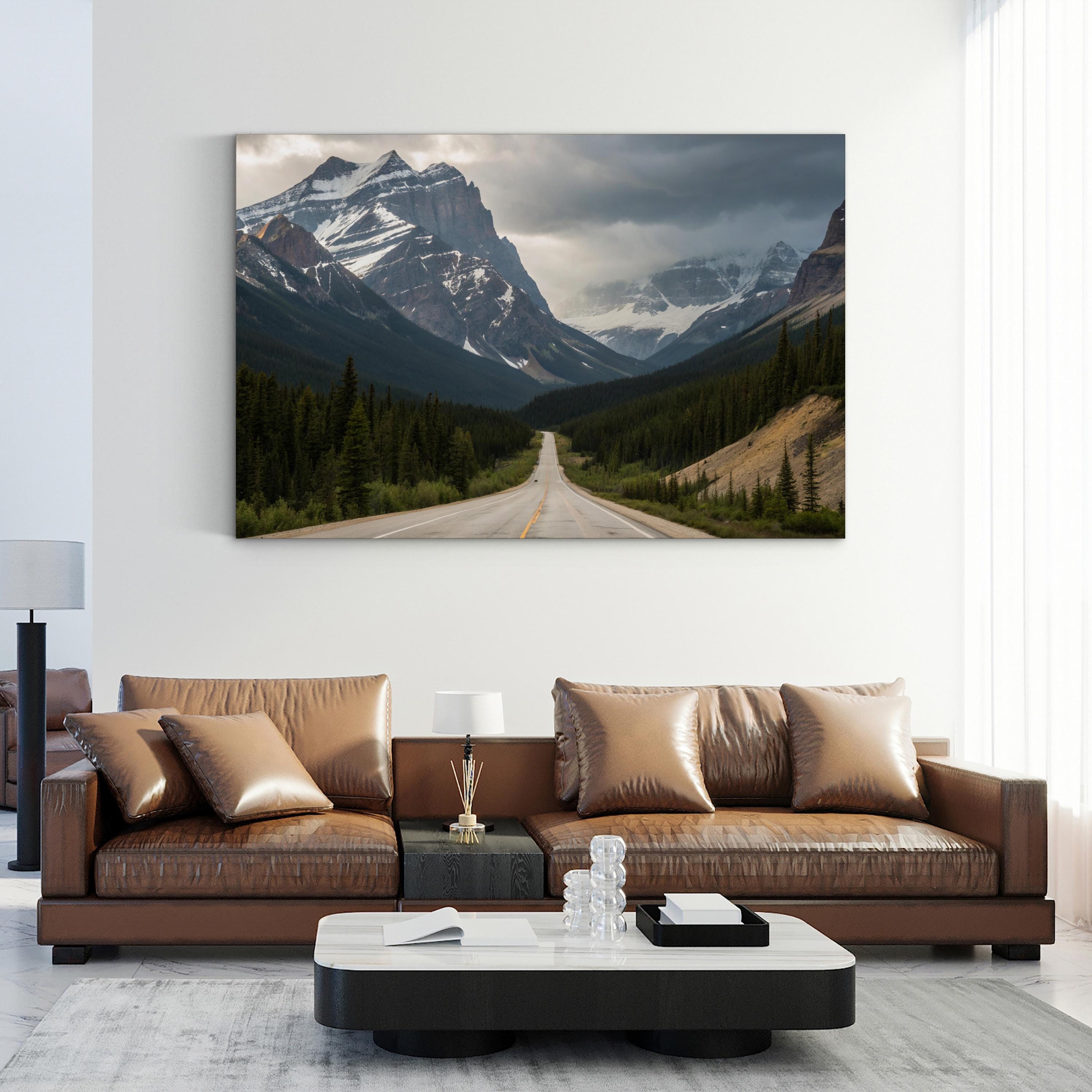 Yoho National Park Roadway – Vintage Photography Wall Art | Rocky Mountain Canvas Print