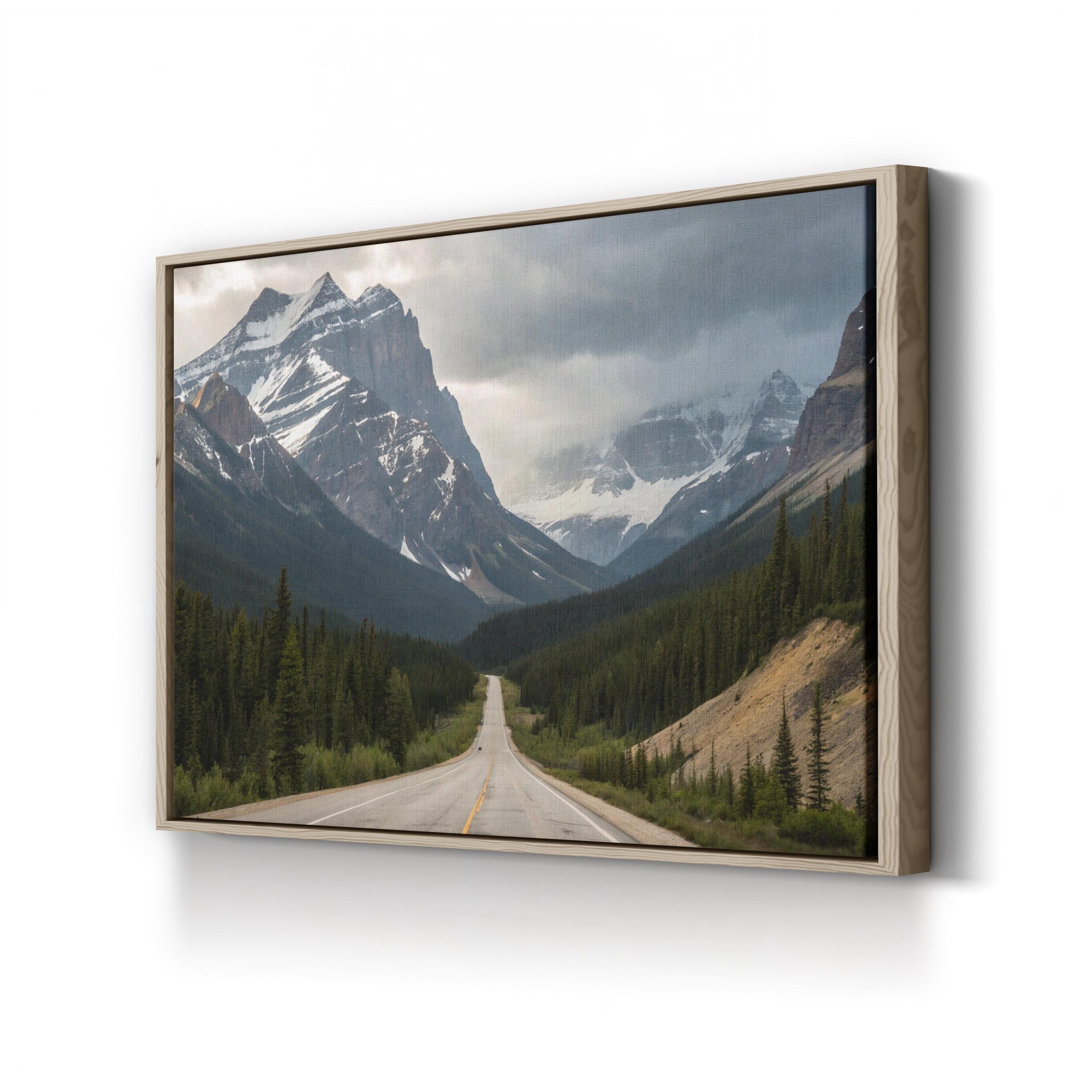 Yoho National Park Roadway – Vintage Photography Wall Art | Rocky Mountain Canvas Print