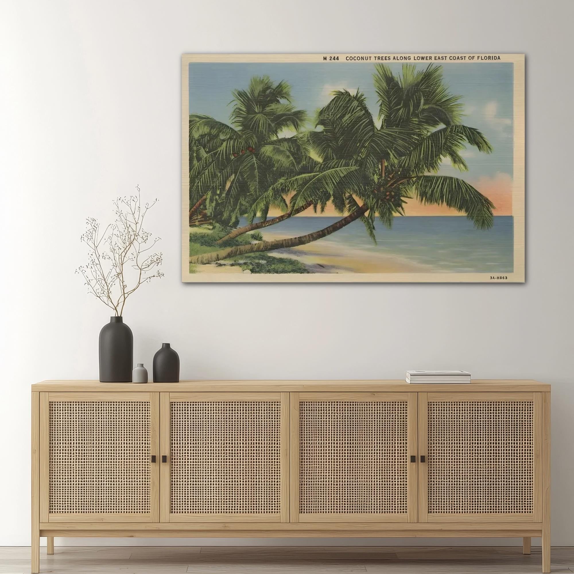 Florida Postcard III Wall Art – 1950s Coastal Beach Travel Print