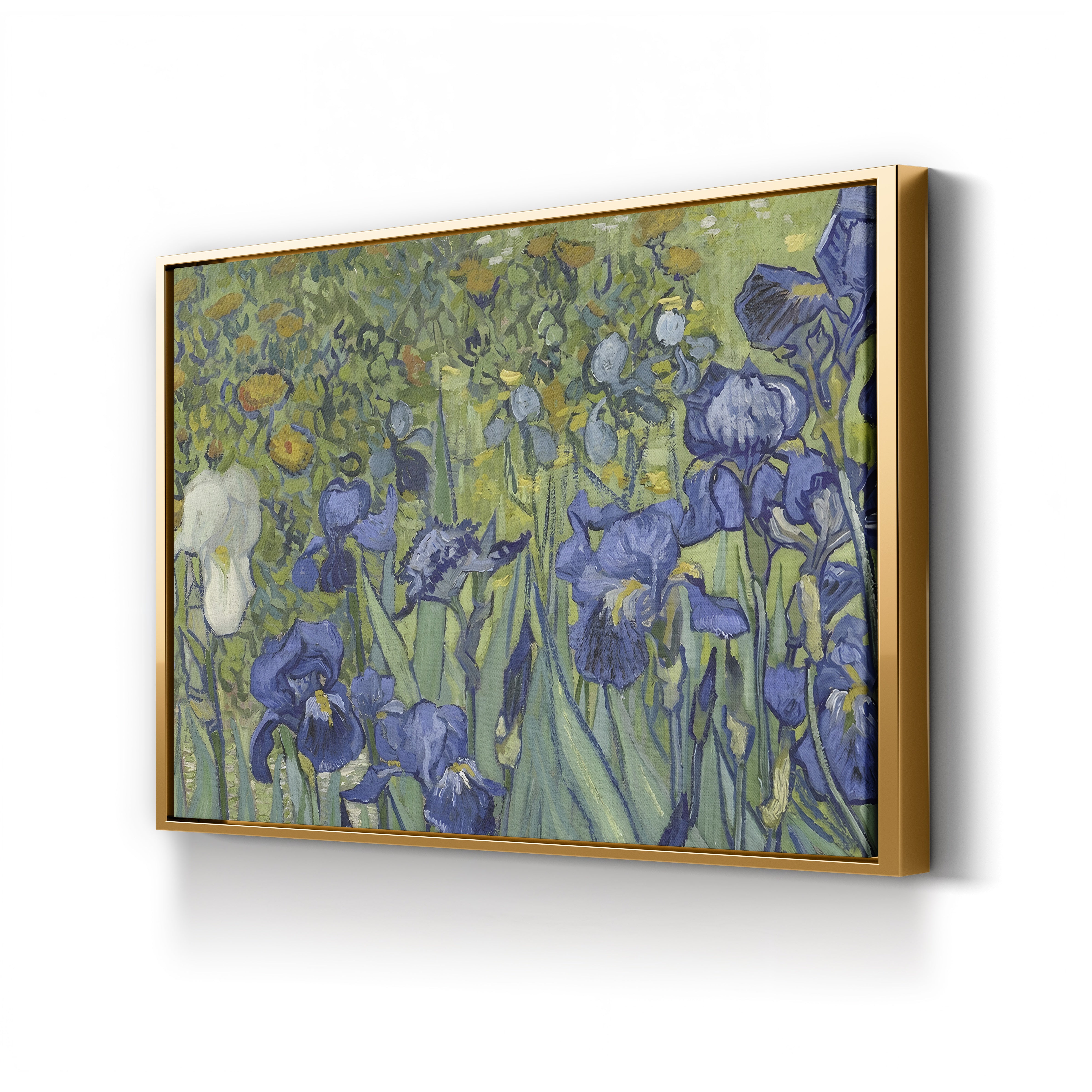 Irises, 1889 (Detail) – Vincent van Gogh Wall Art | Post-Impressionist Floral Canvas Print