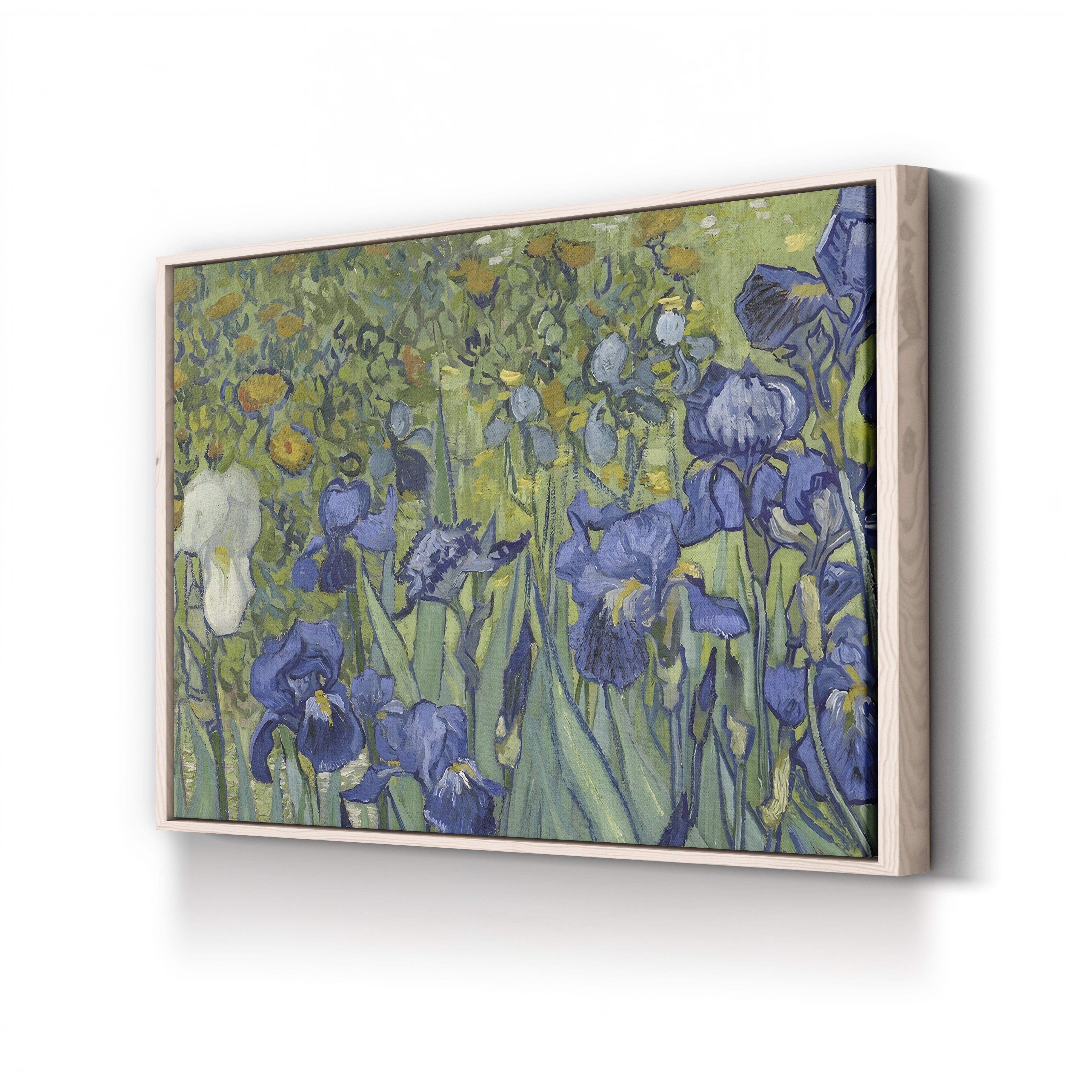 Irises, 1889 (Detail) – Vincent van Gogh Wall Art | Post-Impressionist Floral Canvas Print
