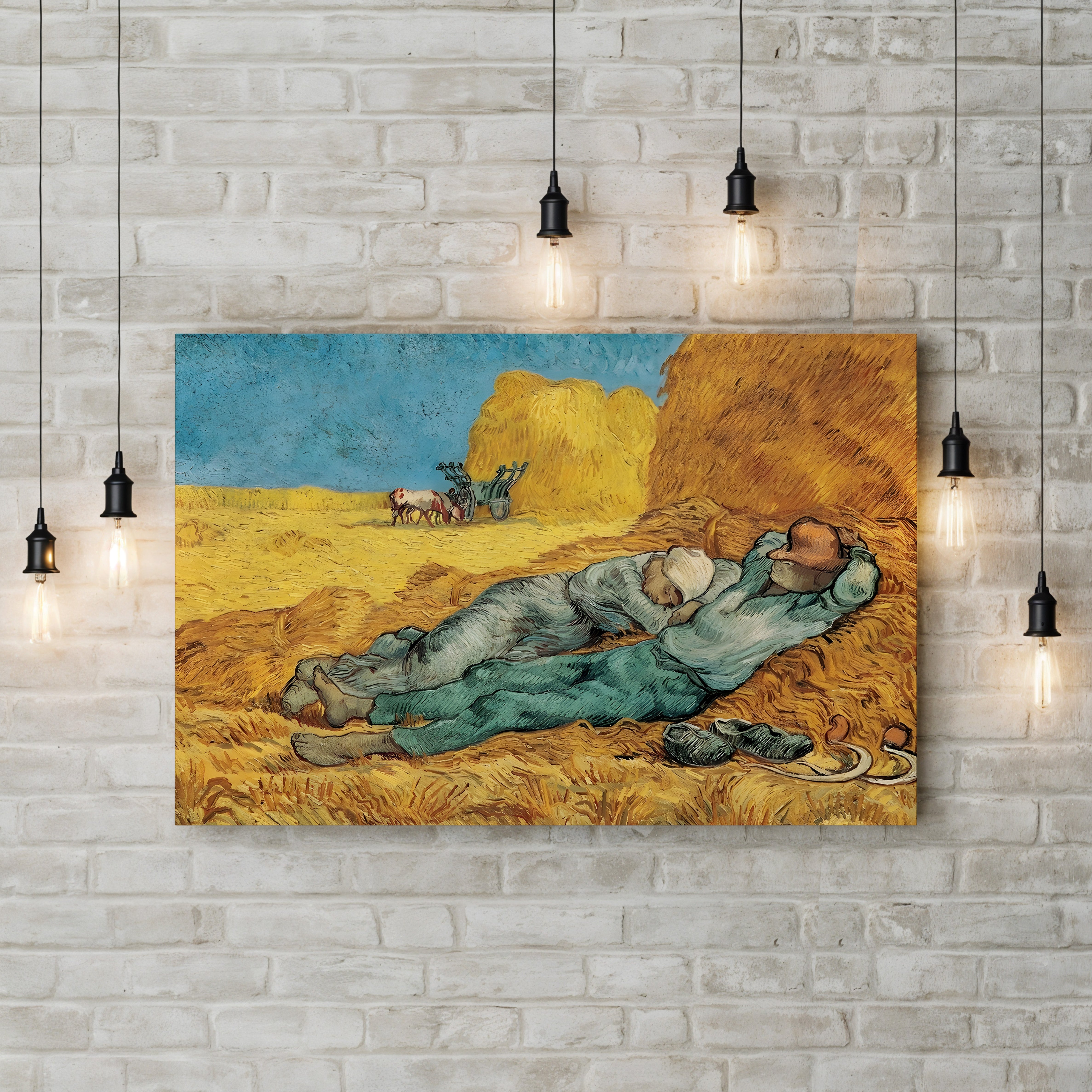 La Méridienne (The Siesta, After Millet) – Vincent van Gogh Wall Art | Post-Impressionist Figure Canvas Print