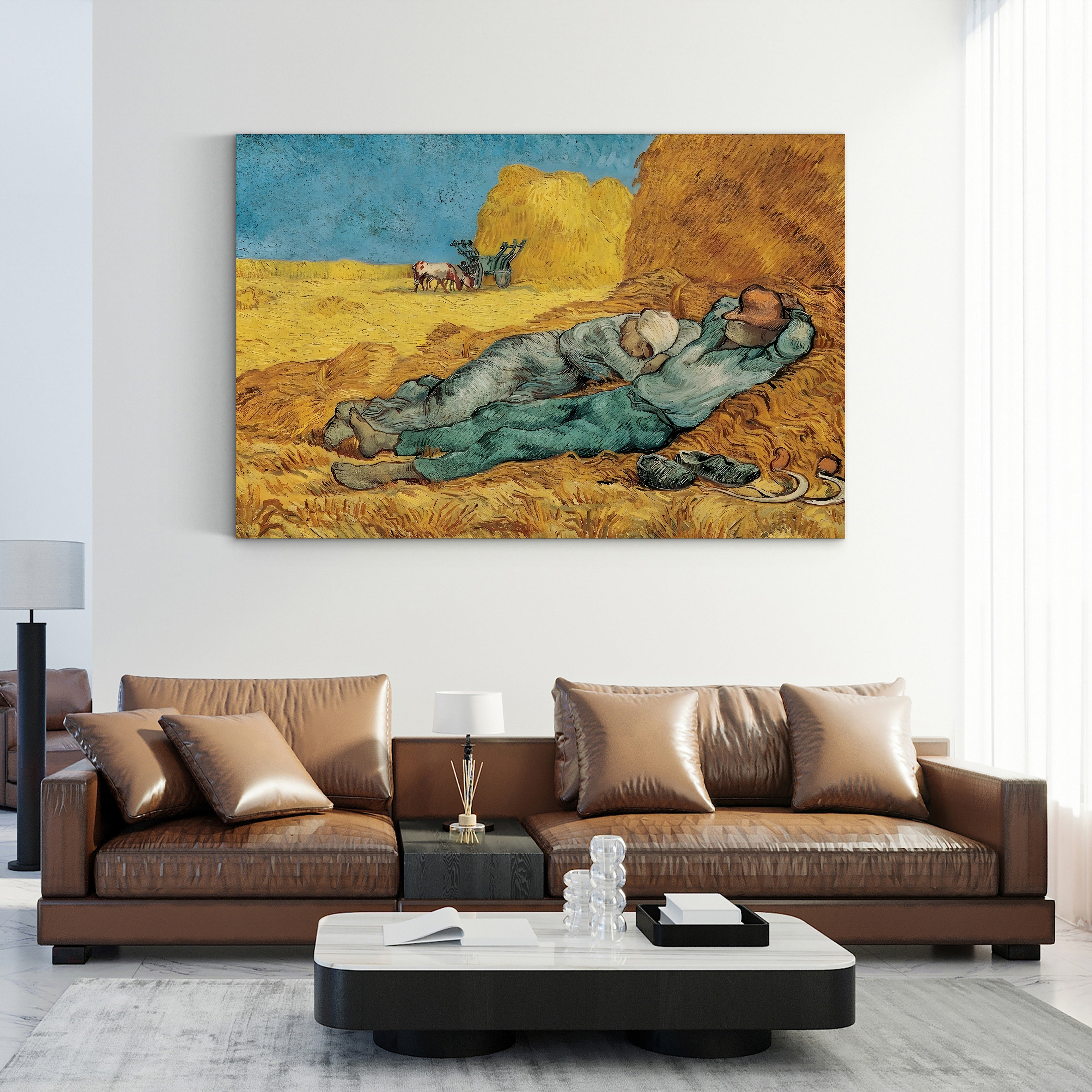 La Méridienne (The Siesta, After Millet) – Vincent van Gogh Wall Art | Post-Impressionist Figure Canvas Print