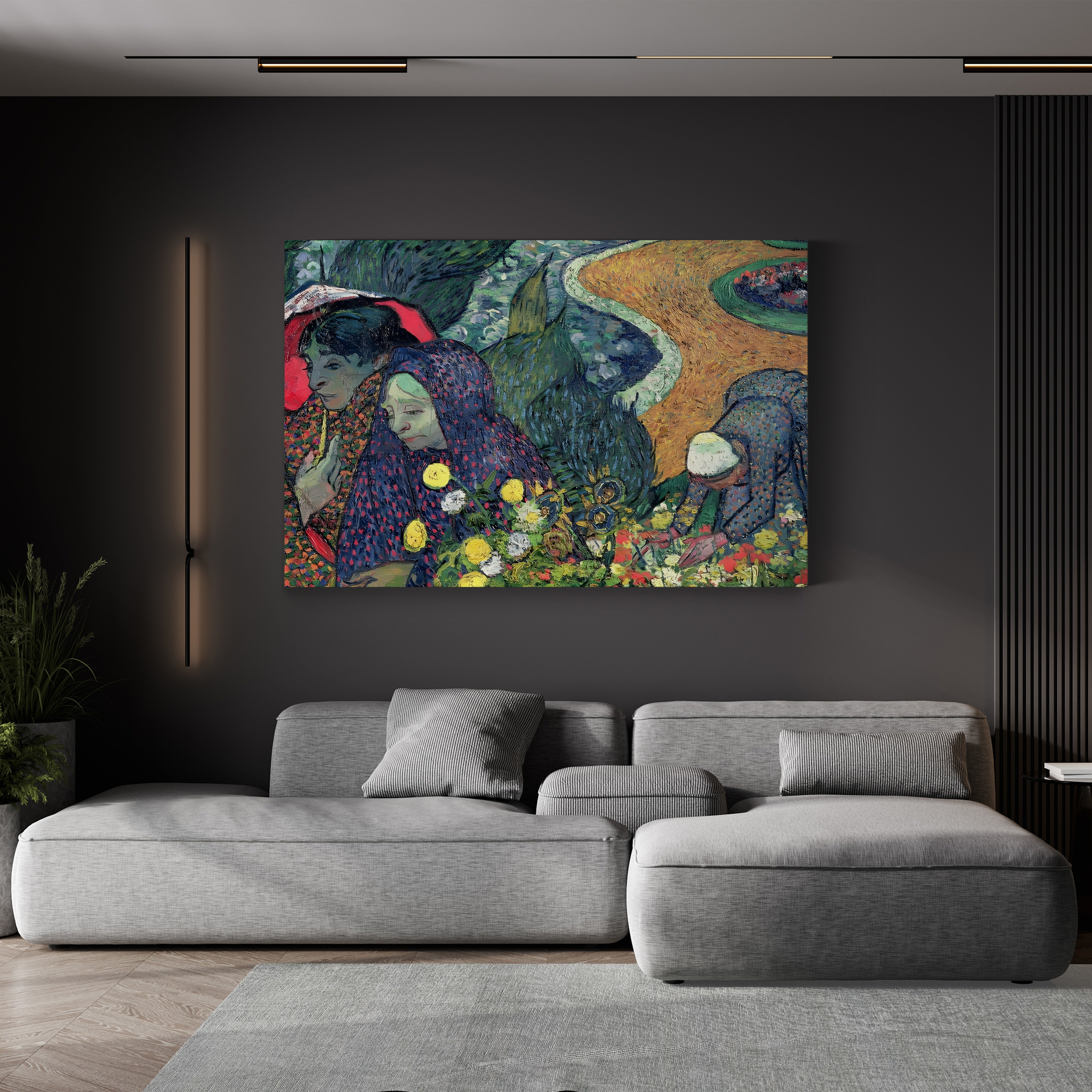 Ladies of Arles (Memories of the Garden at Etten) – Vincent van Gogh Wall Art | Post-Impressionist Figure Canvas Print