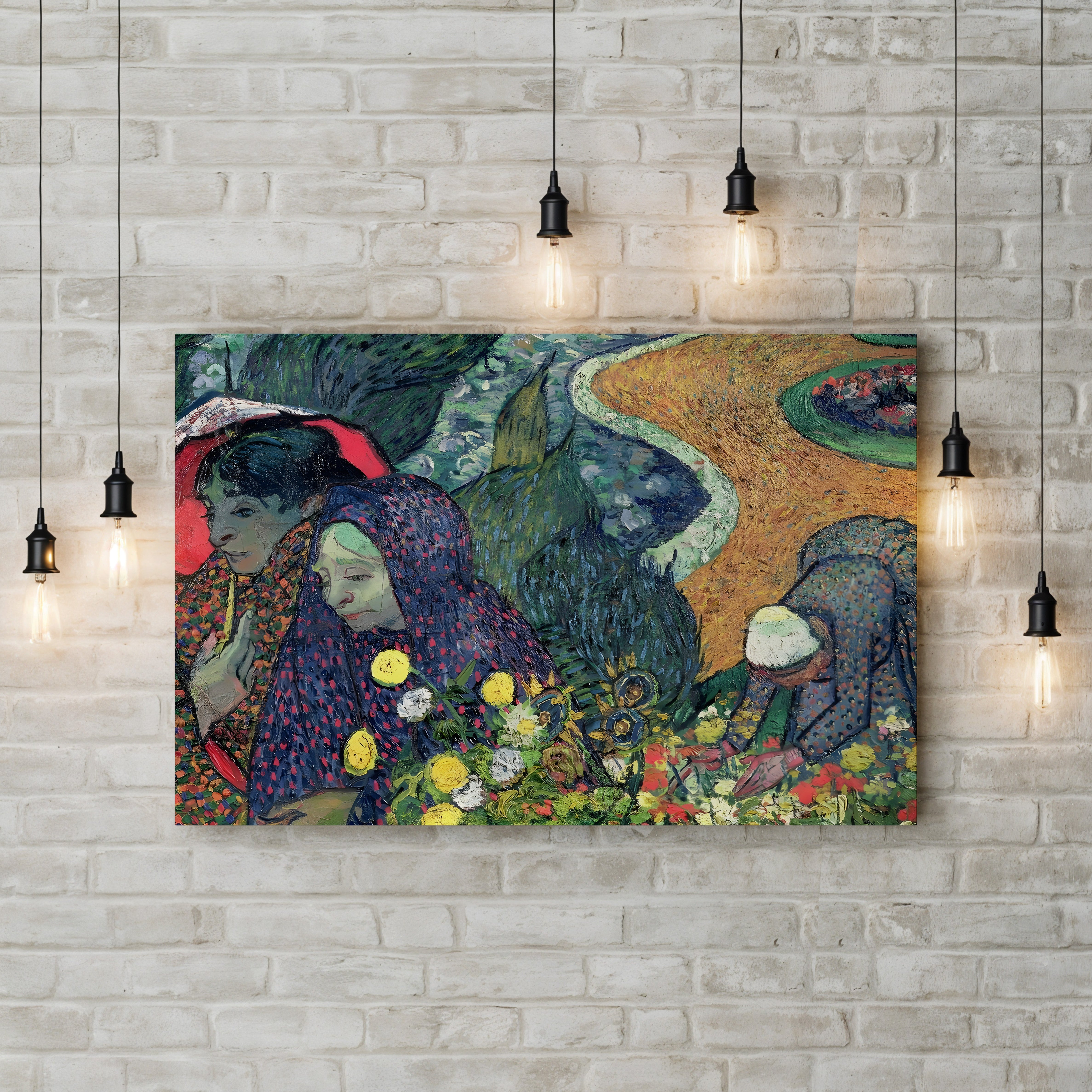 Ladies of Arles (Memories of the Garden at Etten) – Vincent van Gogh Wall Art | Post-Impressionist Figure Canvas Print