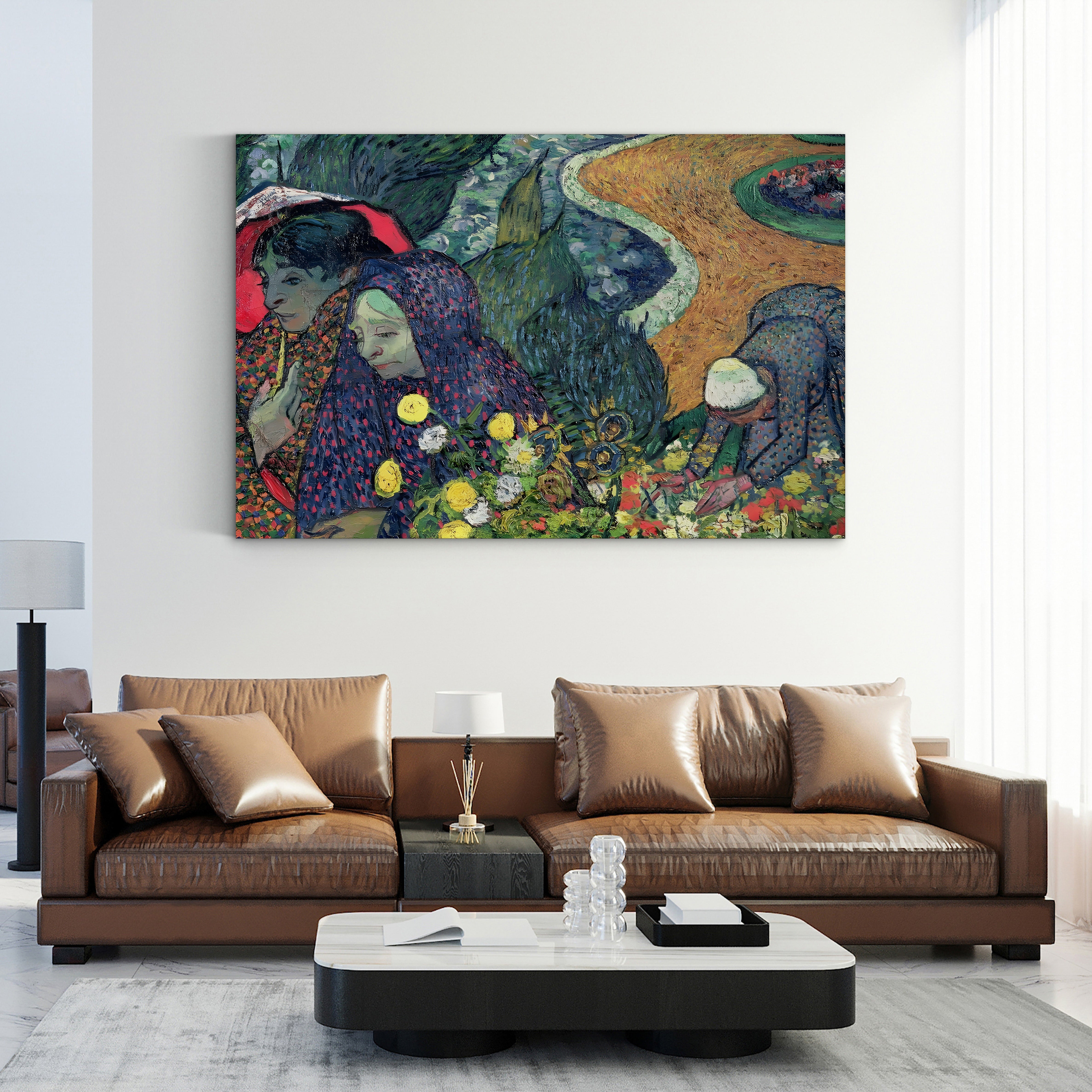 Ladies of Arles (Memories of the Garden at Etten) – Vincent van Gogh Wall Art | Post-Impressionist Figure Canvas Print