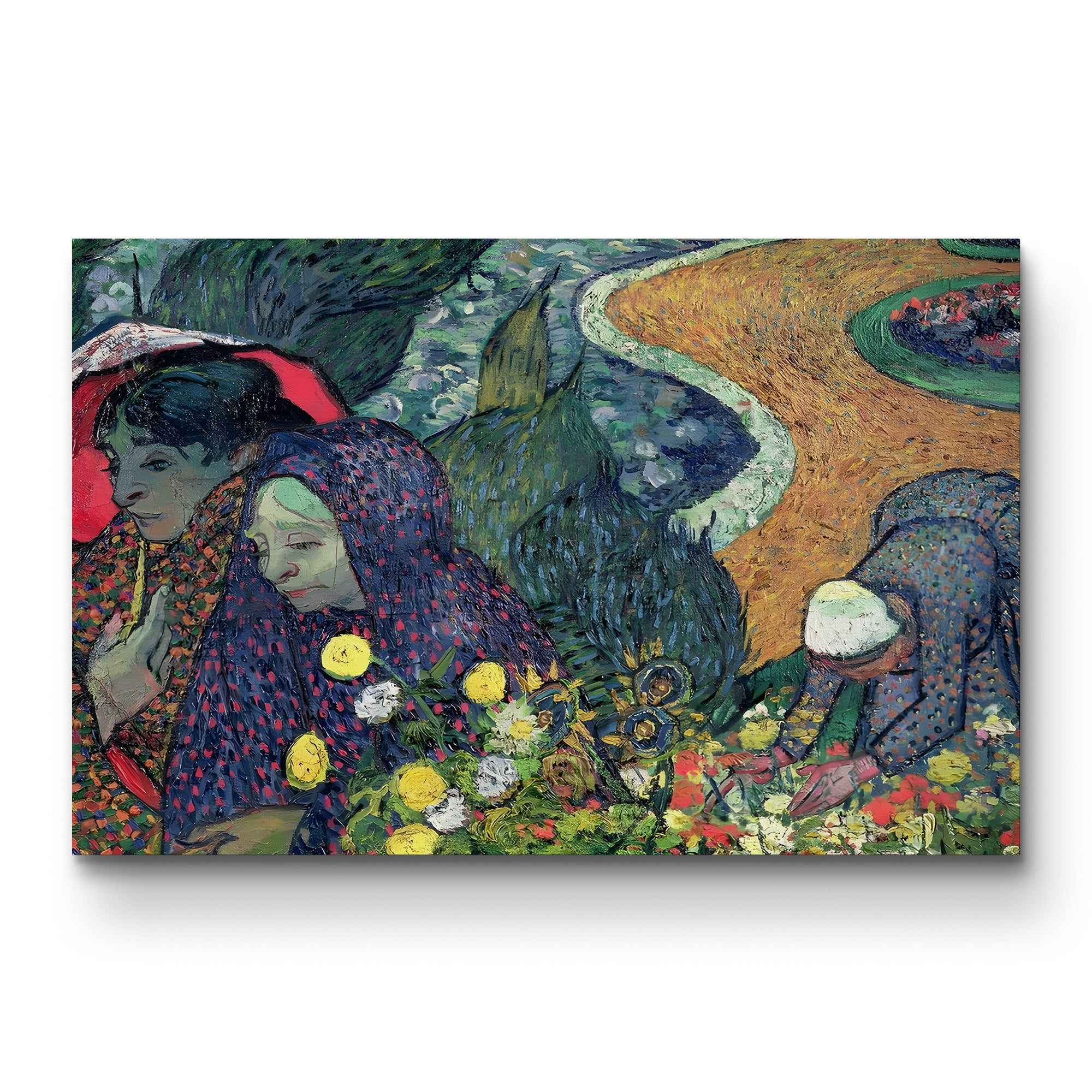 Ladies of Arles (Memories of the Garden at Etten) – Vincent van Gogh Wall Art | Post-Impressionist Figure Canvas Print