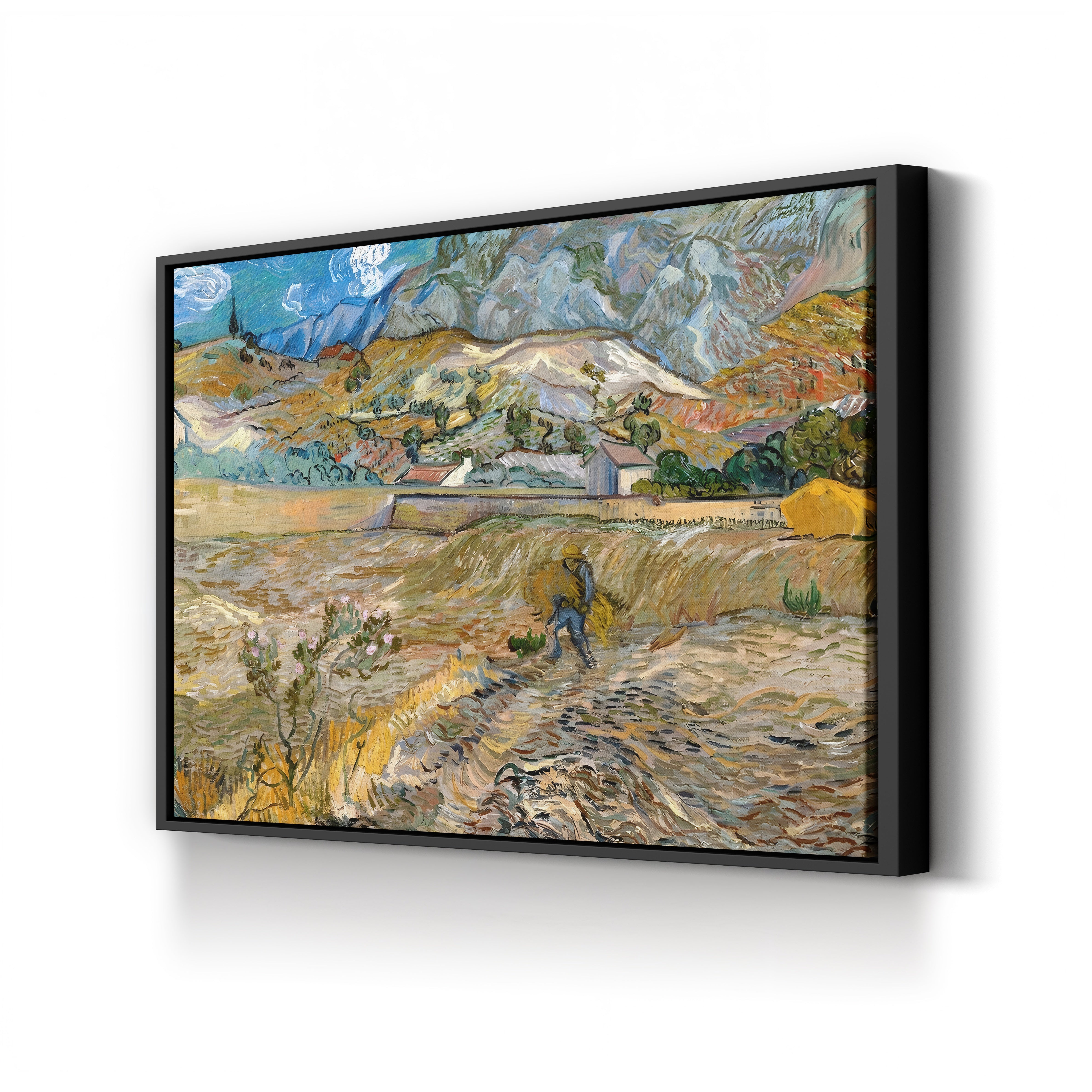 Landscape at Saint-Rémy, 1889 – Vincent van Gogh Wall Art | Post-Impressionist Provençal Canvas Print