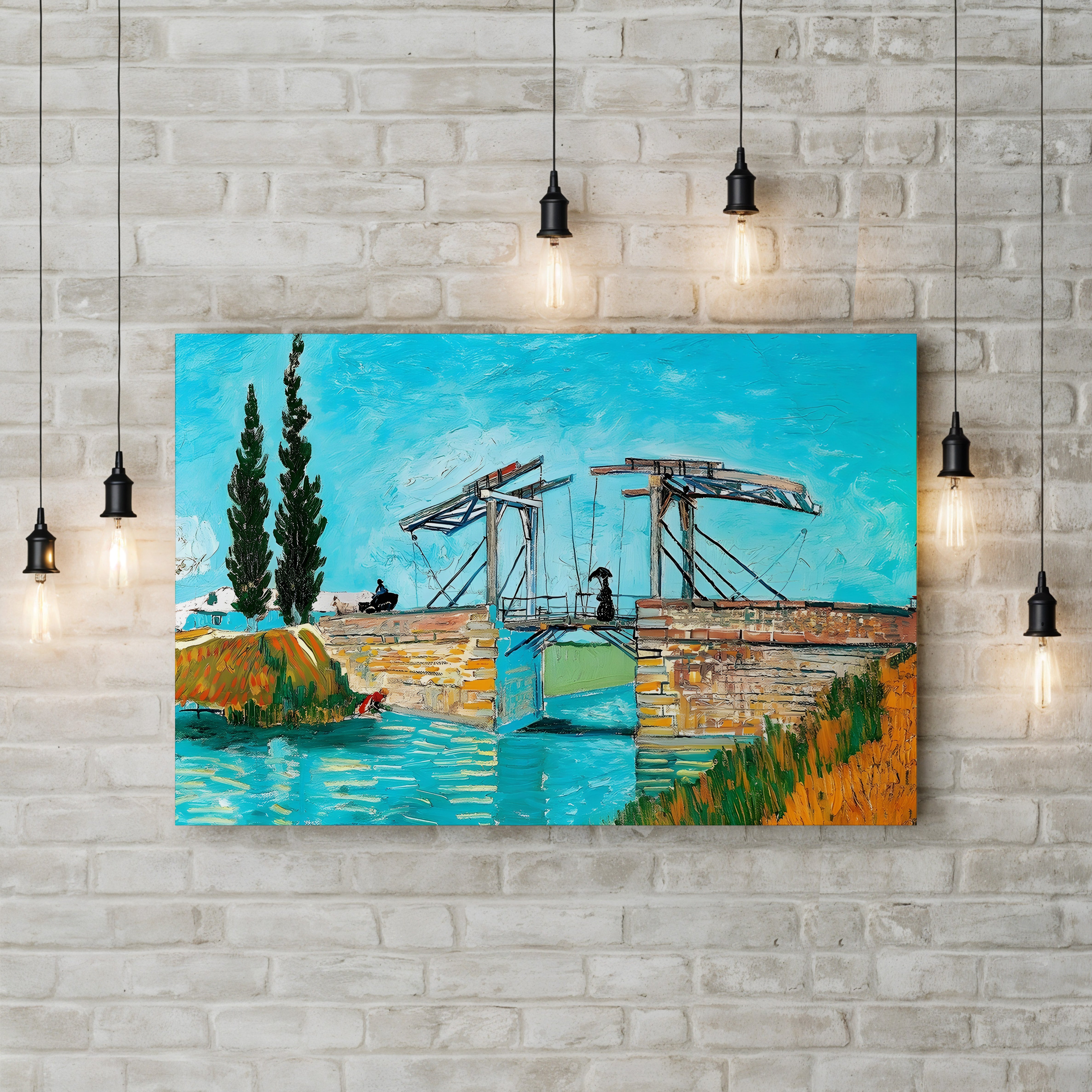 Langlois Bridge at Arles – Vincent van Gogh Wall Art | Post-Impressionist Arles Canvas Print