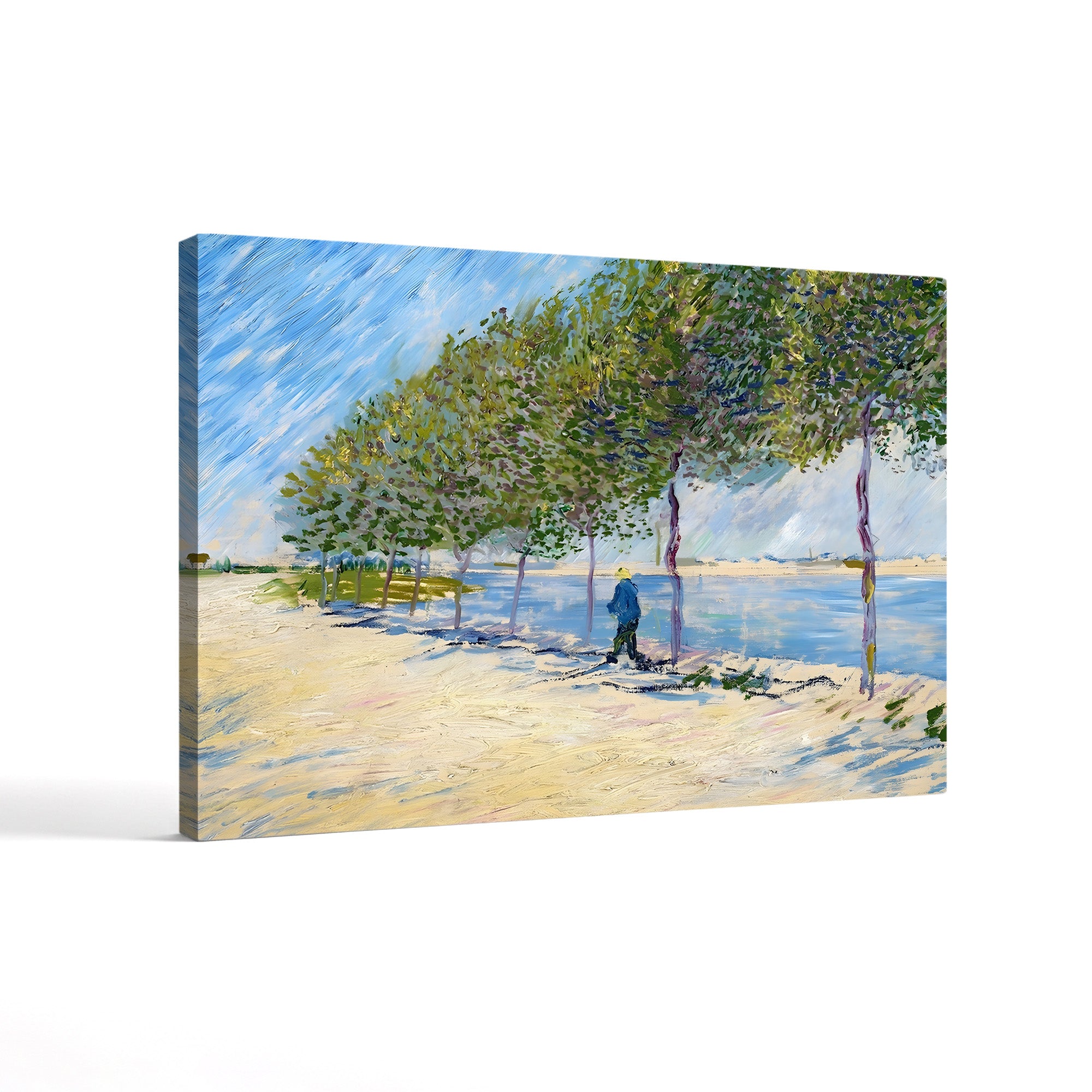 Langs de Seine (Along the Seine) – Vincent van Gogh Wall Art | Post-Impressionist River Landscape Canvas Print