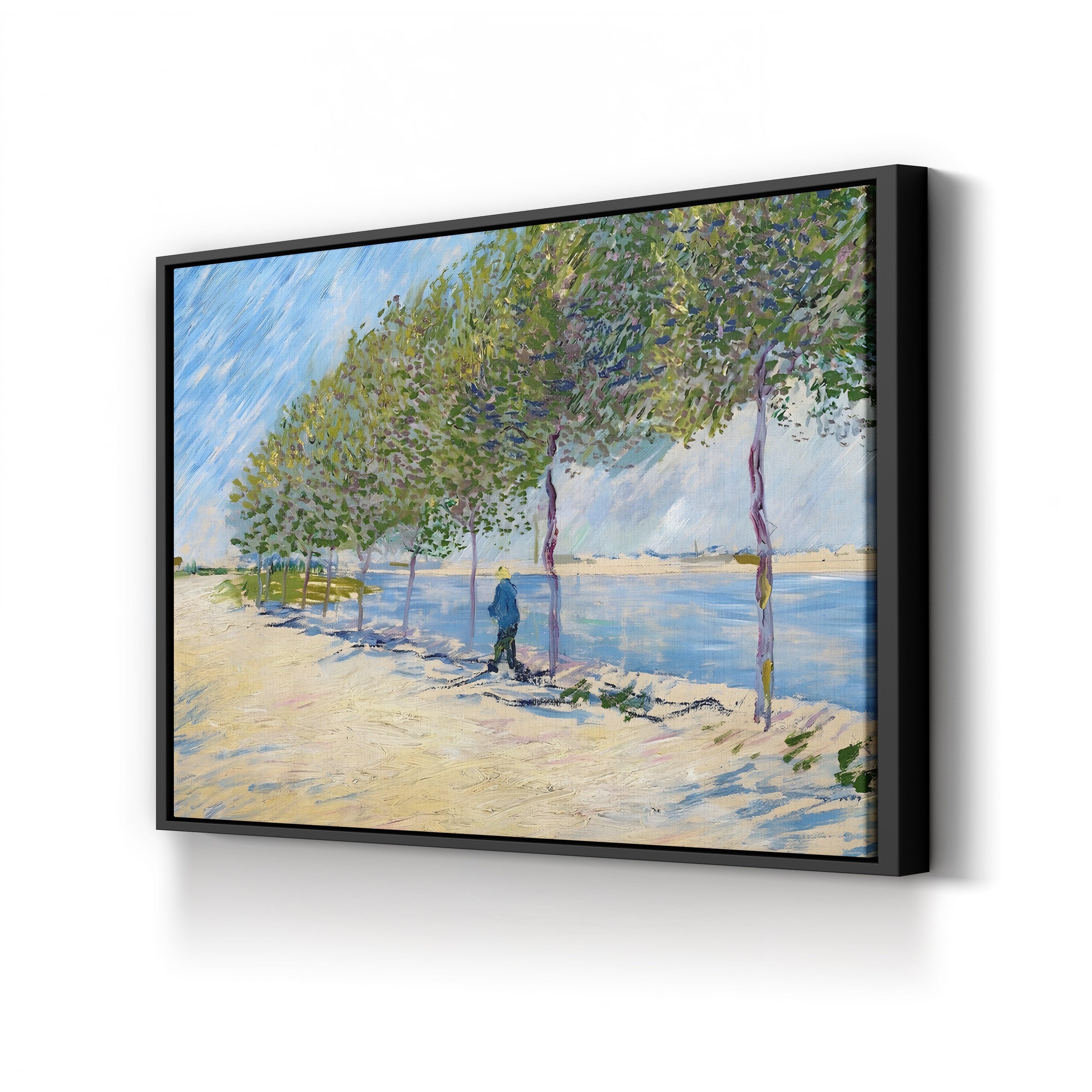 Langs de Seine (Along the Seine) – Vincent van Gogh Wall Art | Post-Impressionist River Landscape Canvas Print