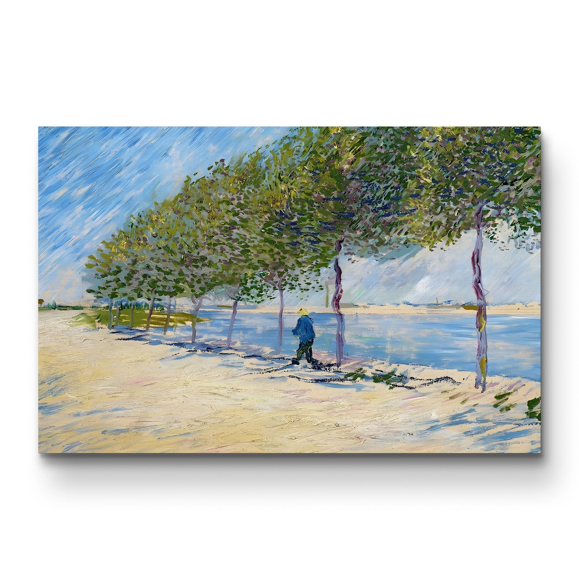 Langs de Seine (Along the Seine) – Vincent van Gogh Wall Art | Post-Impressionist River Landscape Canvas Print