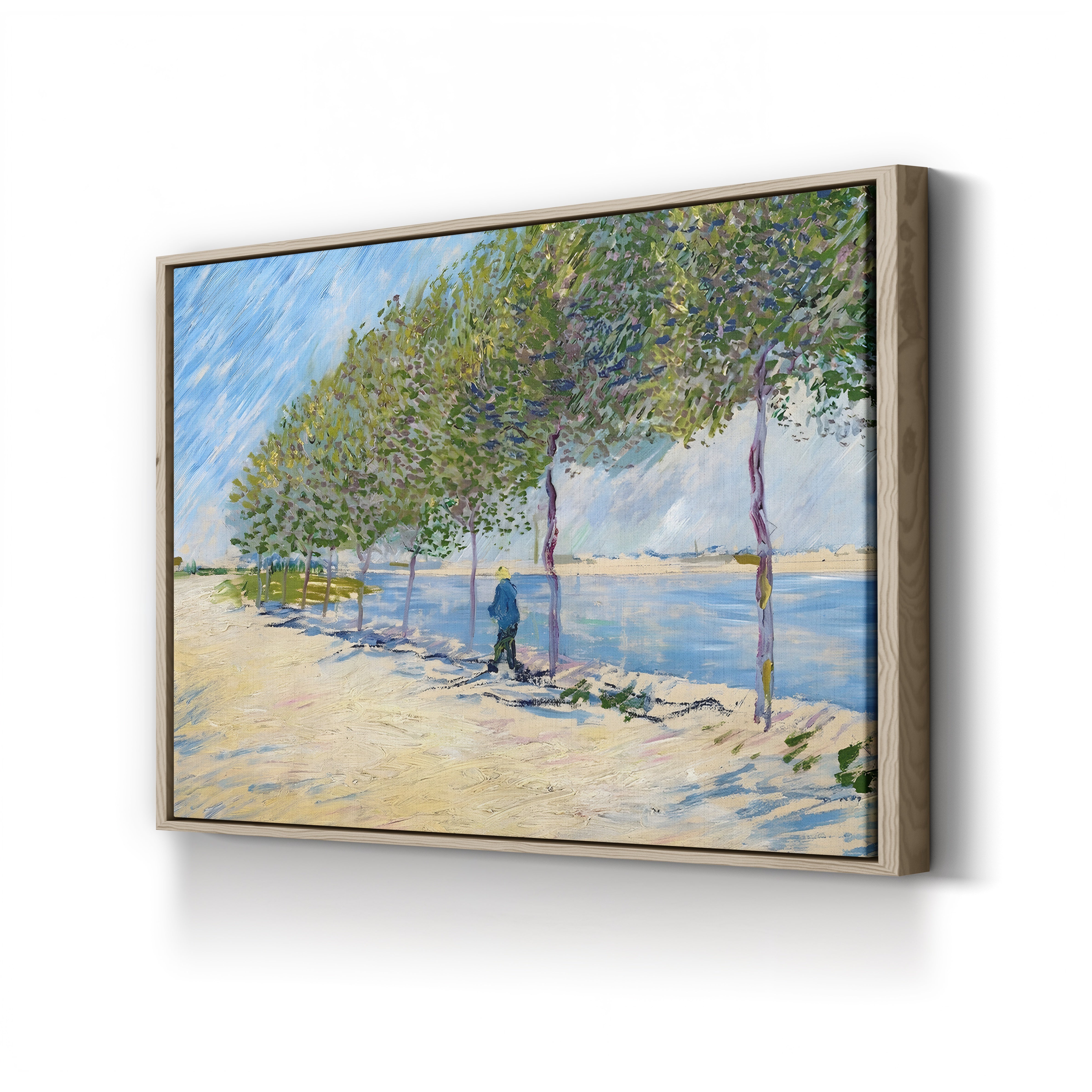 Langs de Seine (Along the Seine) – Vincent van Gogh Wall Art | Post-Impressionist River Landscape Canvas Print