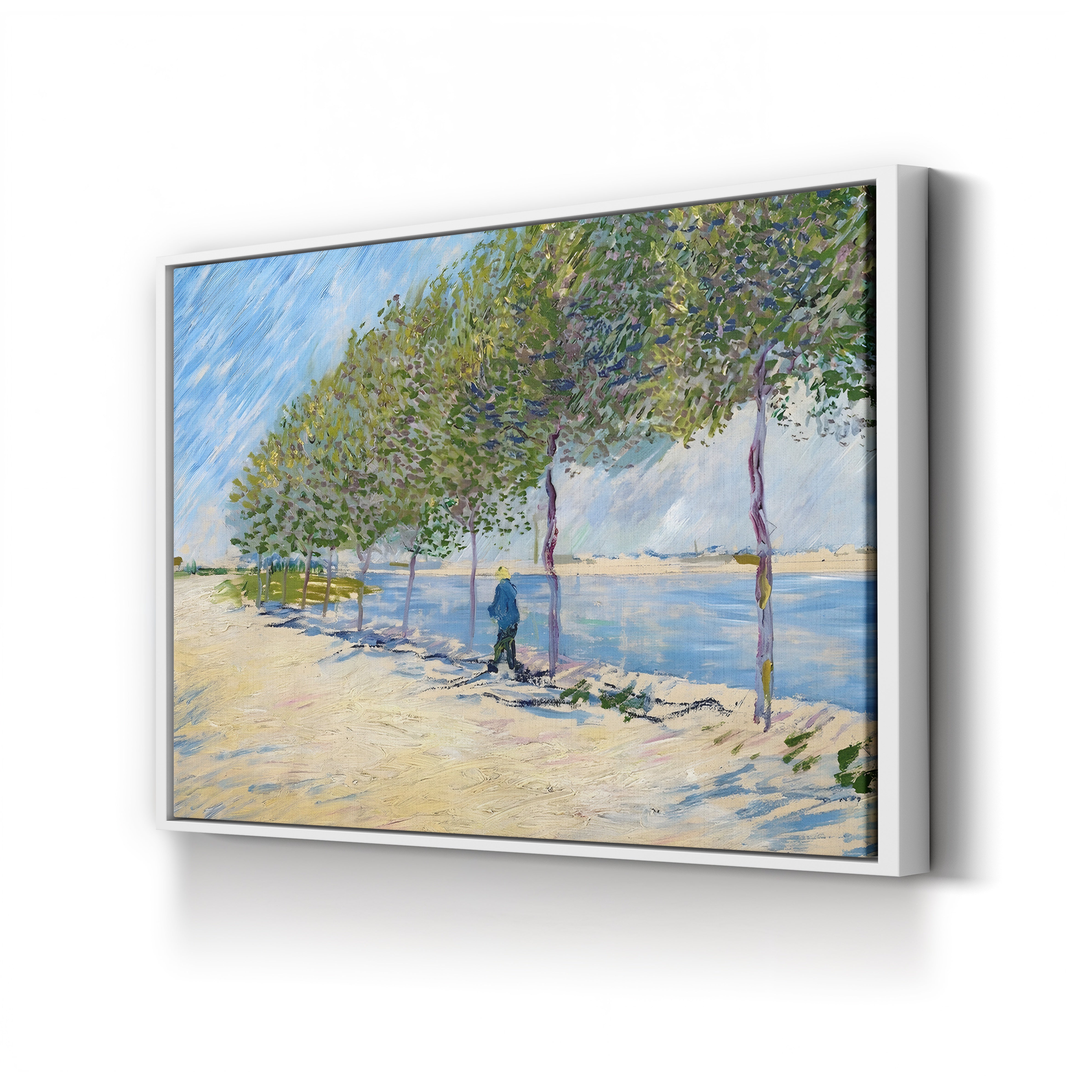 Langs de Seine (Along the Seine) – Vincent van Gogh Wall Art | Post-Impressionist River Landscape Canvas Print