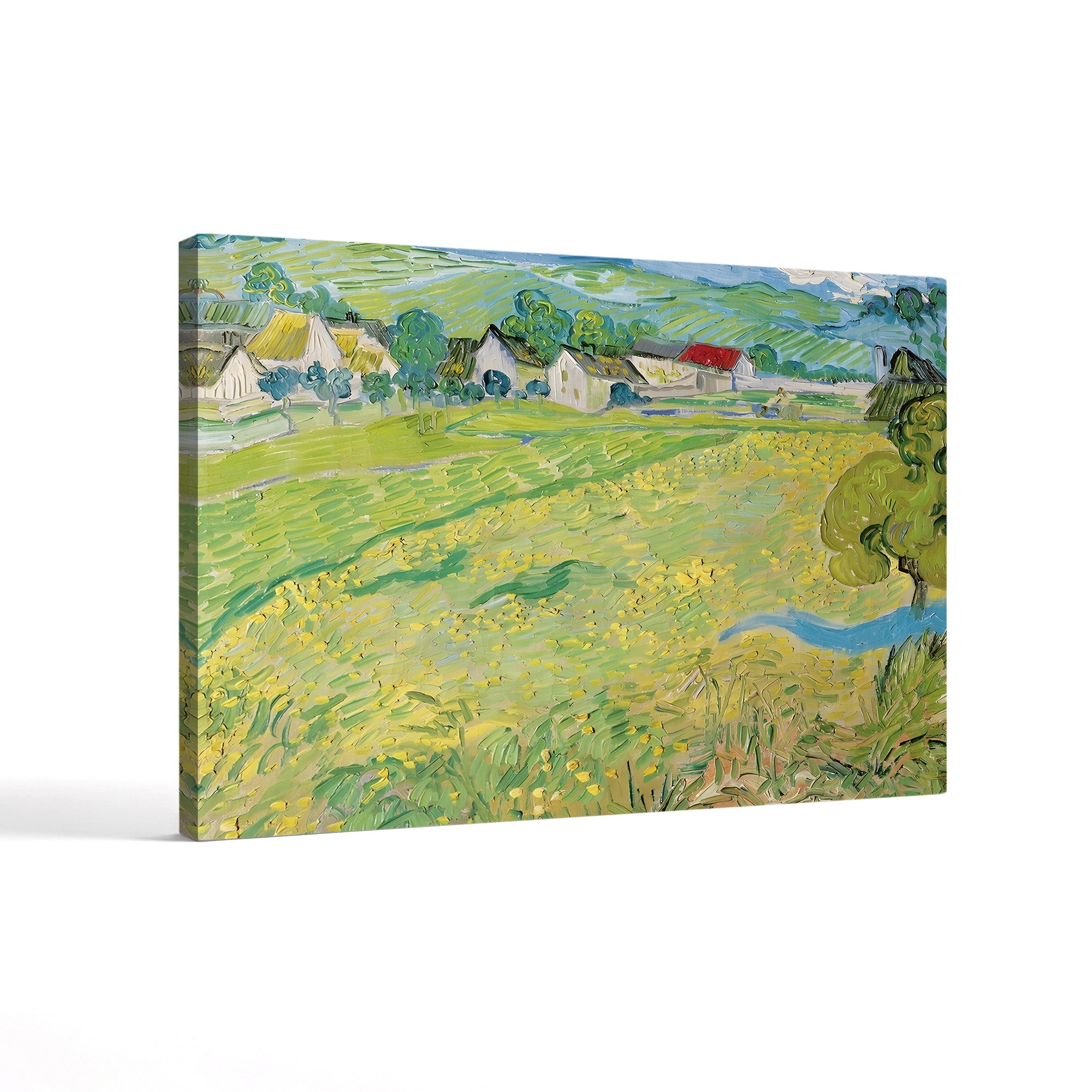 Les Vessenots à Auvers, 1890 – Vincent van Gogh Wall Art | Post-Impressionist Village Canvas Print