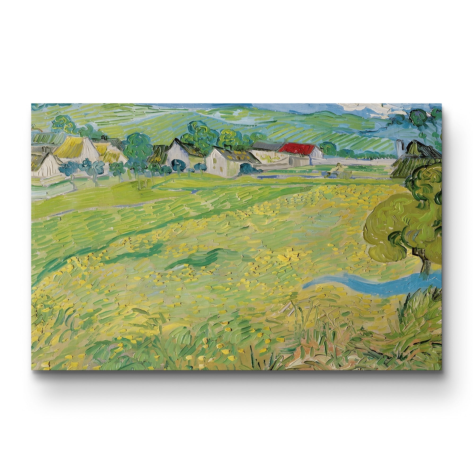 Les Vessenots à Auvers, 1890 – Vincent van Gogh Wall Art | Post-Impressionist Village Canvas Print