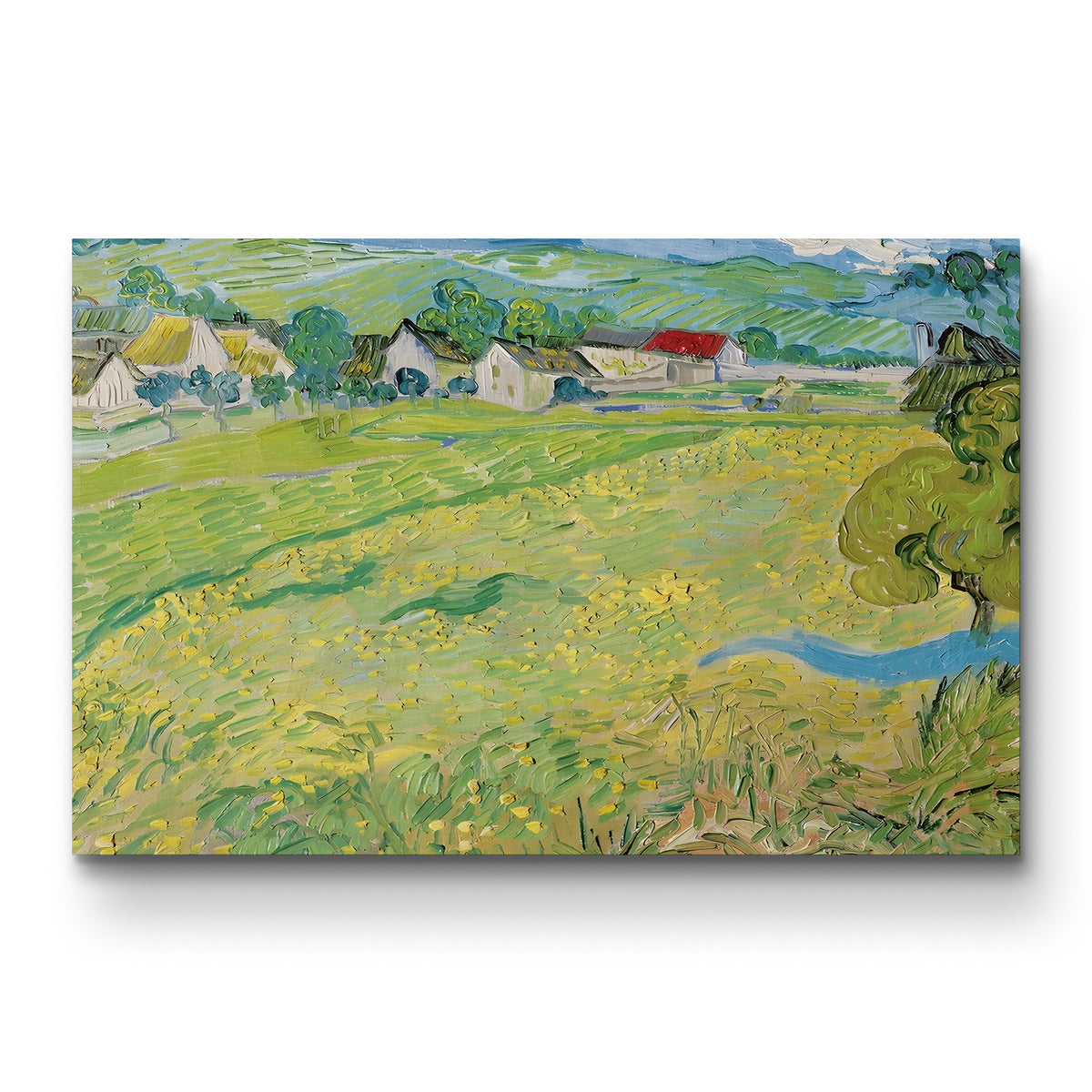 View of Vessenots near Auvers, c. 1890 by Vincent van Gogh canvas print, Standard unframed, front view