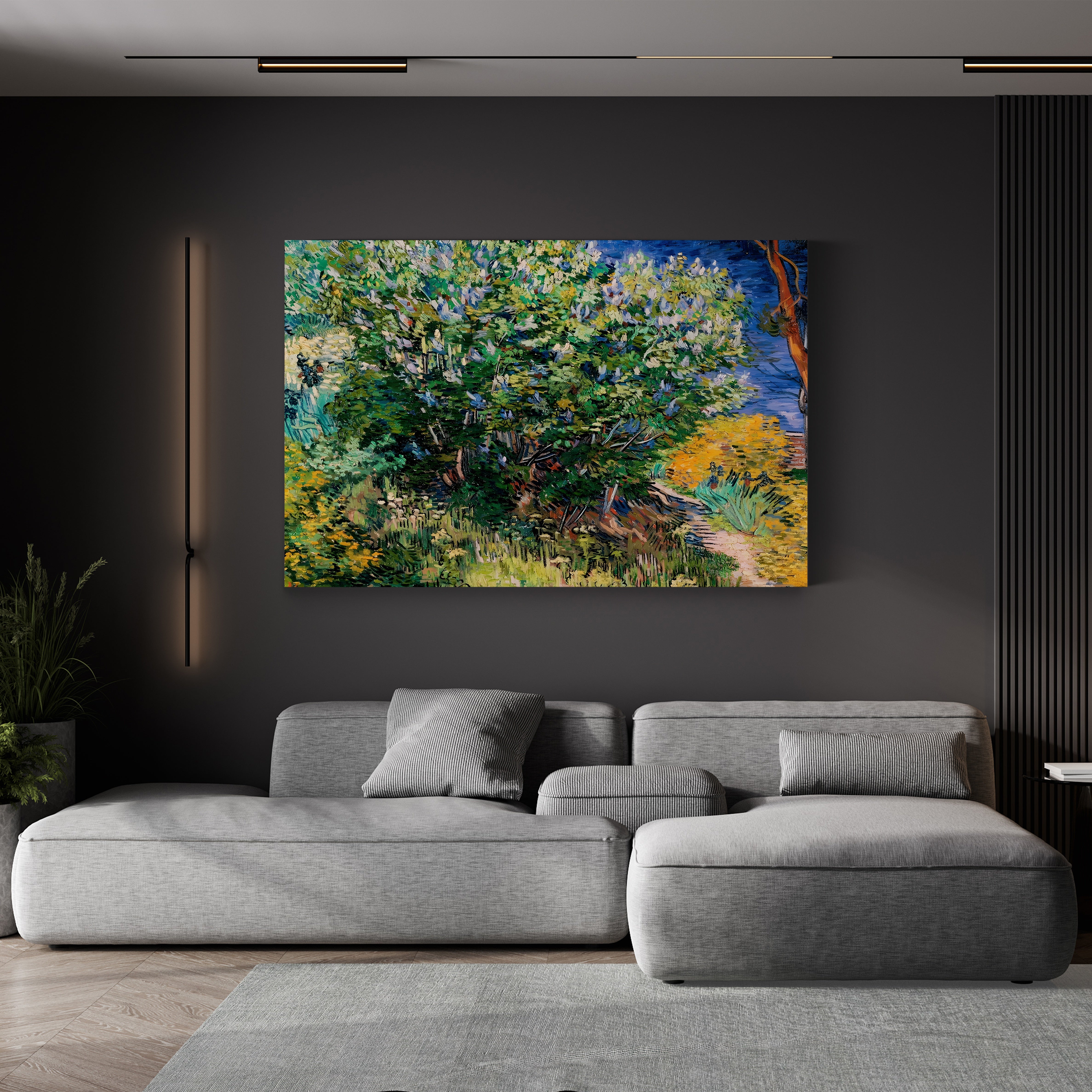 Lilac Bush, 1889 – Vincent van Gogh Wall Art | Post-Impressionist Floral Canvas Print