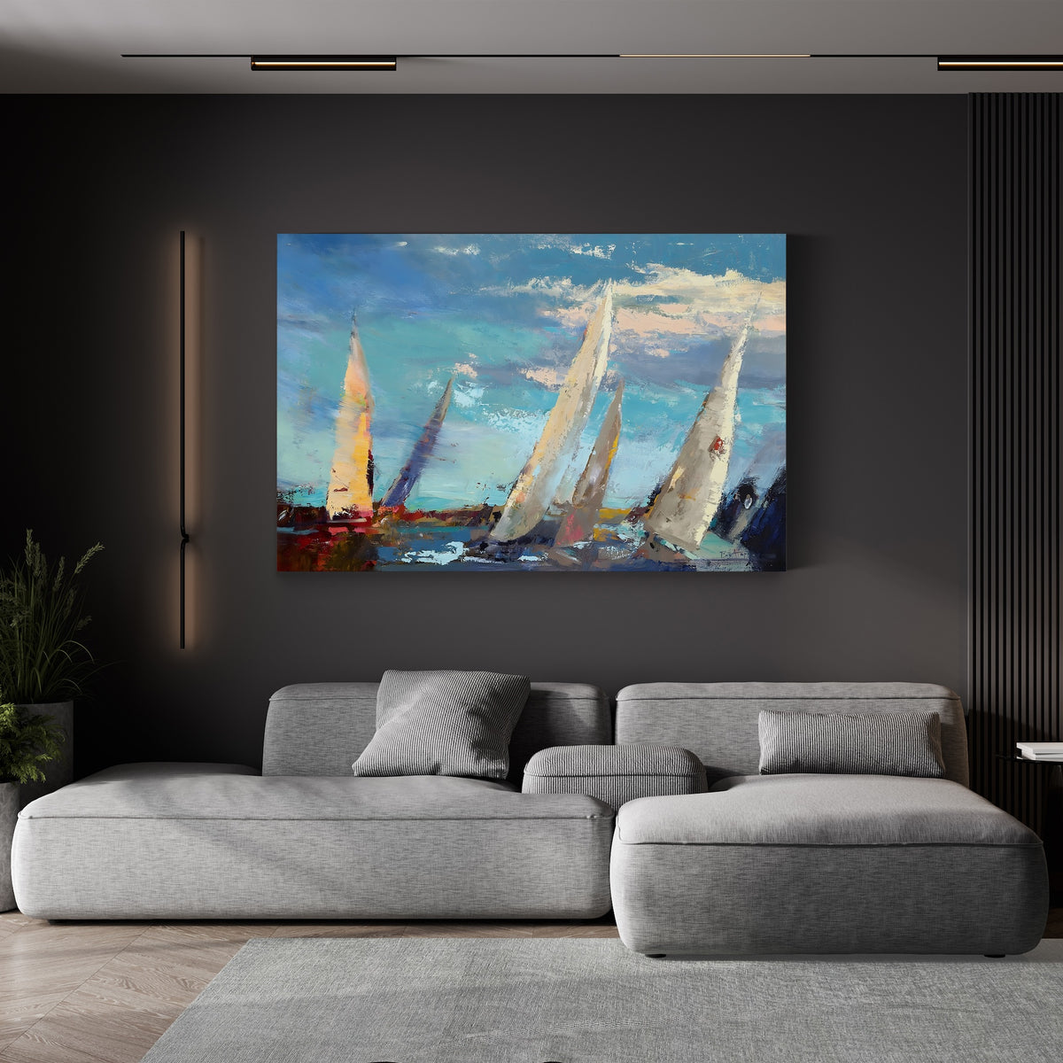 Magnificence by Beth A. Forst canvas print displayed in a living room