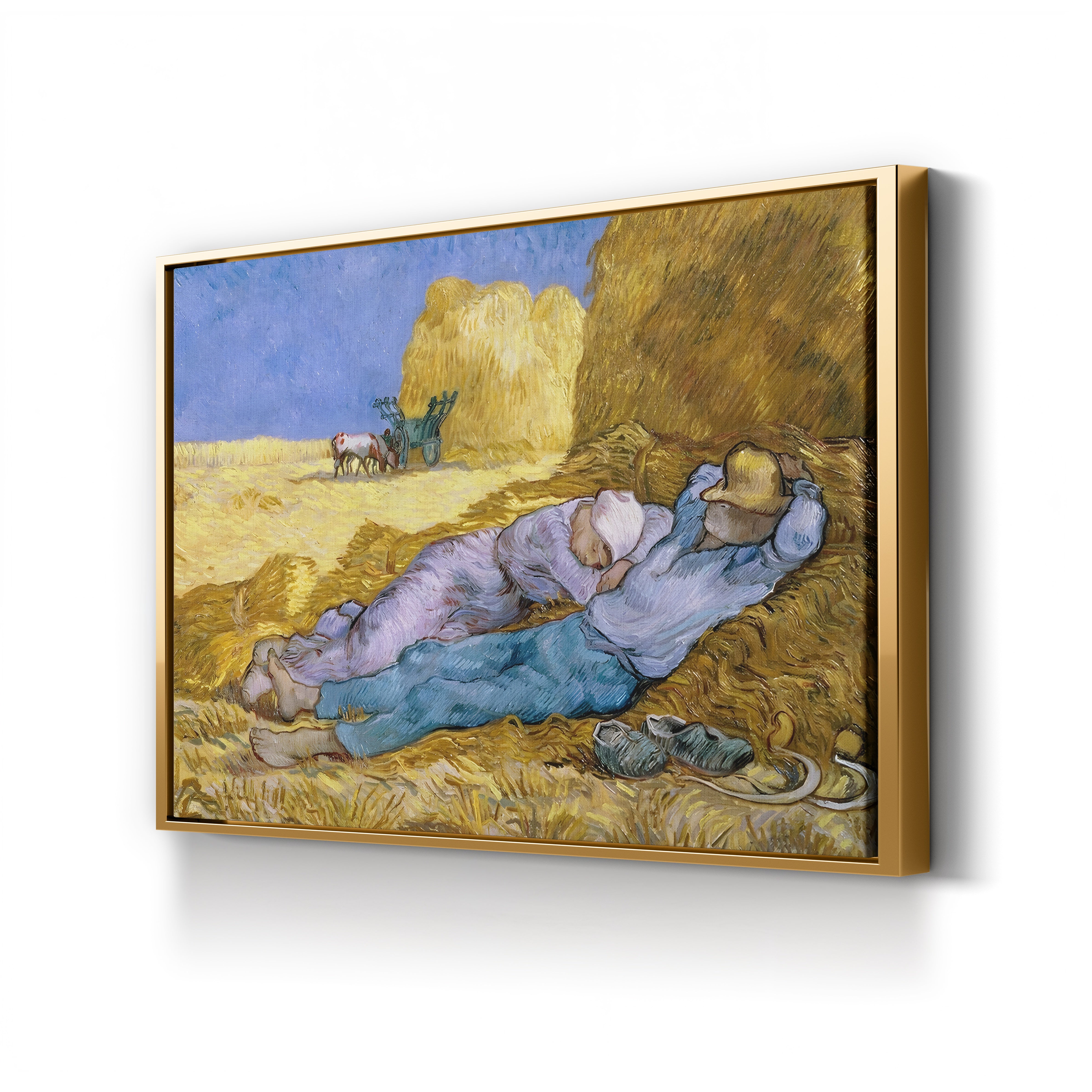Noon / The Siesta (After Millet), 1890 – Vincent van Gogh Wall Art | Post-Impressionist Figure Canvas Print