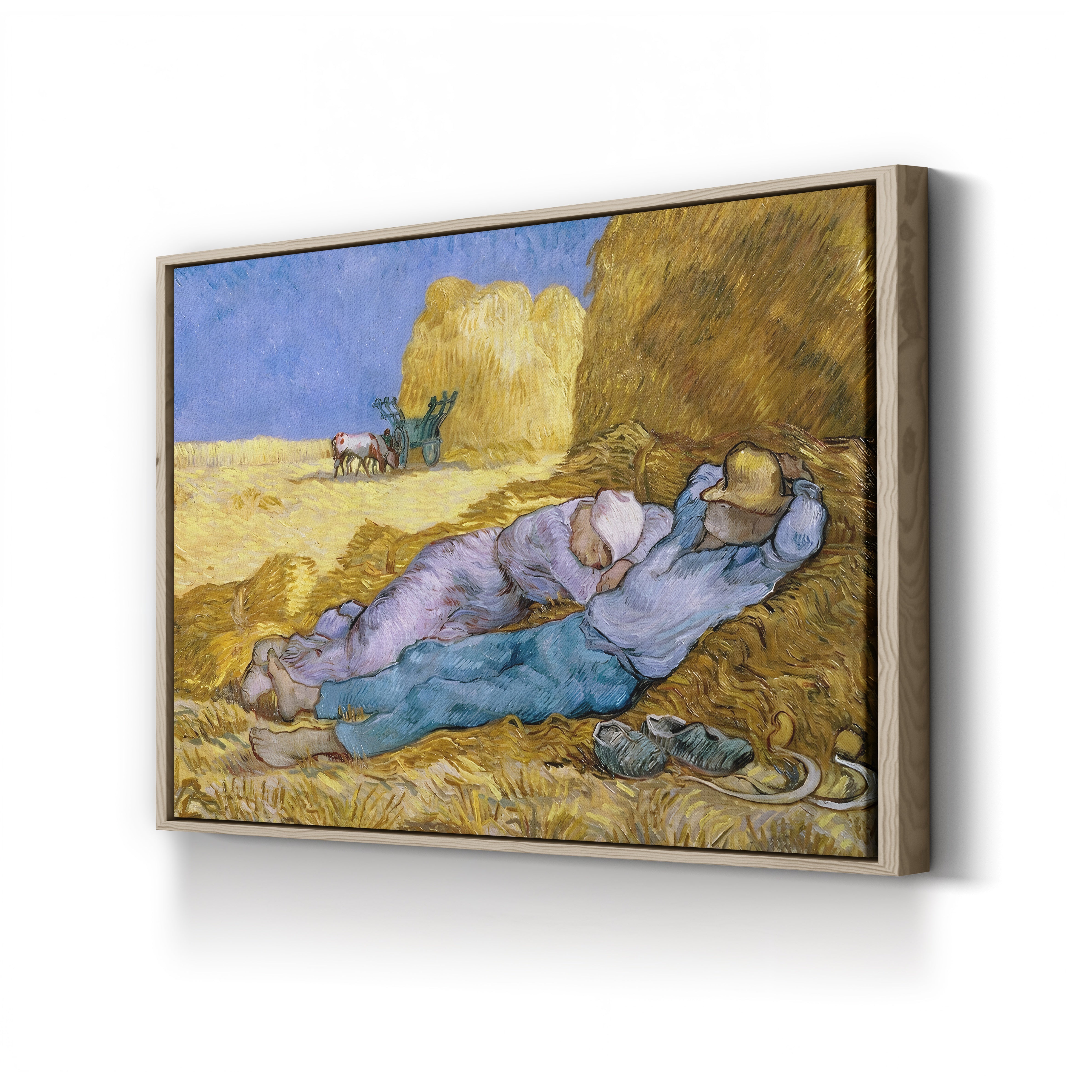 Noon / The Siesta (After Millet), 1890 – Vincent van Gogh Wall Art | Post-Impressionist Figure Canvas Print