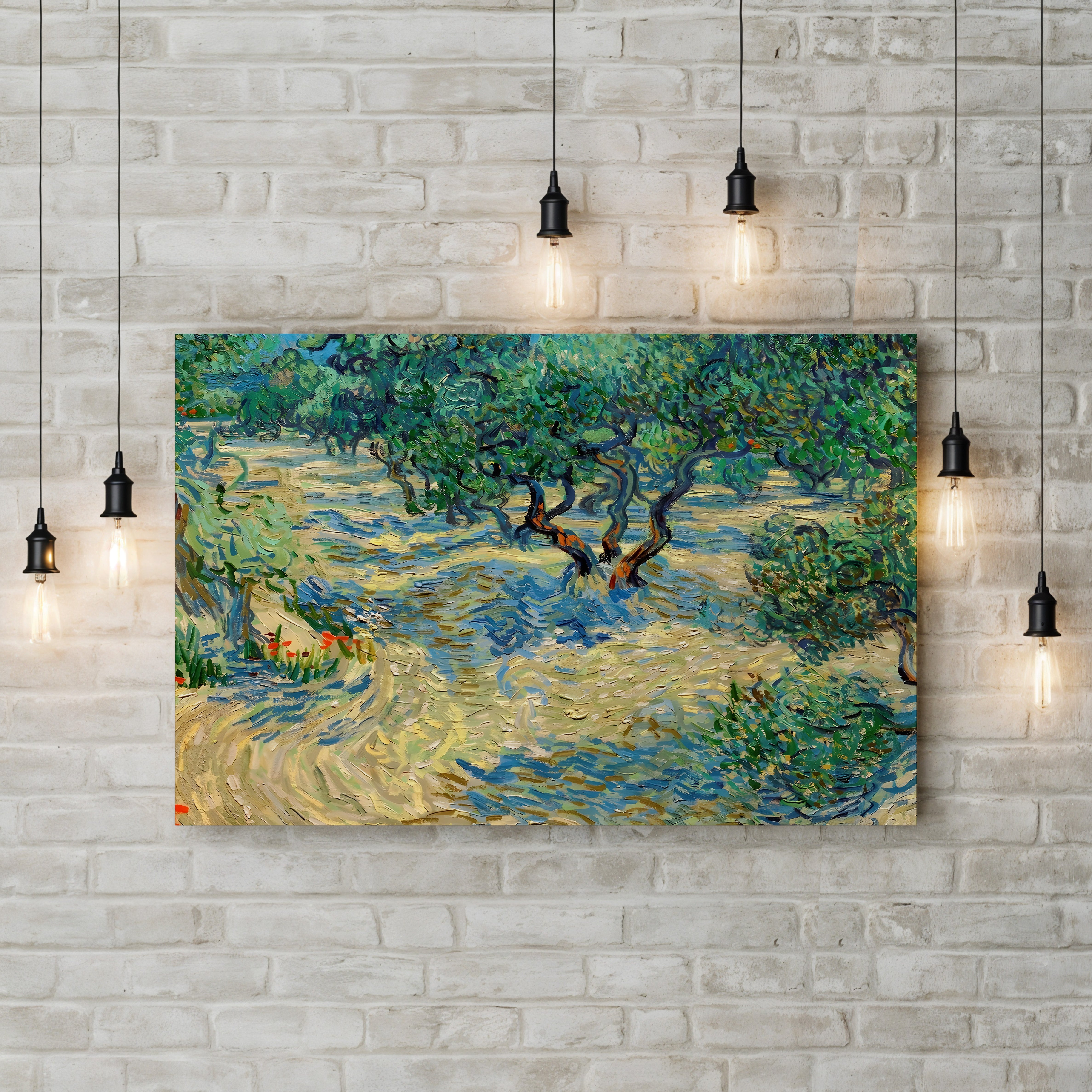 Olive Orchard, 1889 – Vincent van Gogh Wall Art | Post-Impressionist Provençal Canvas Print