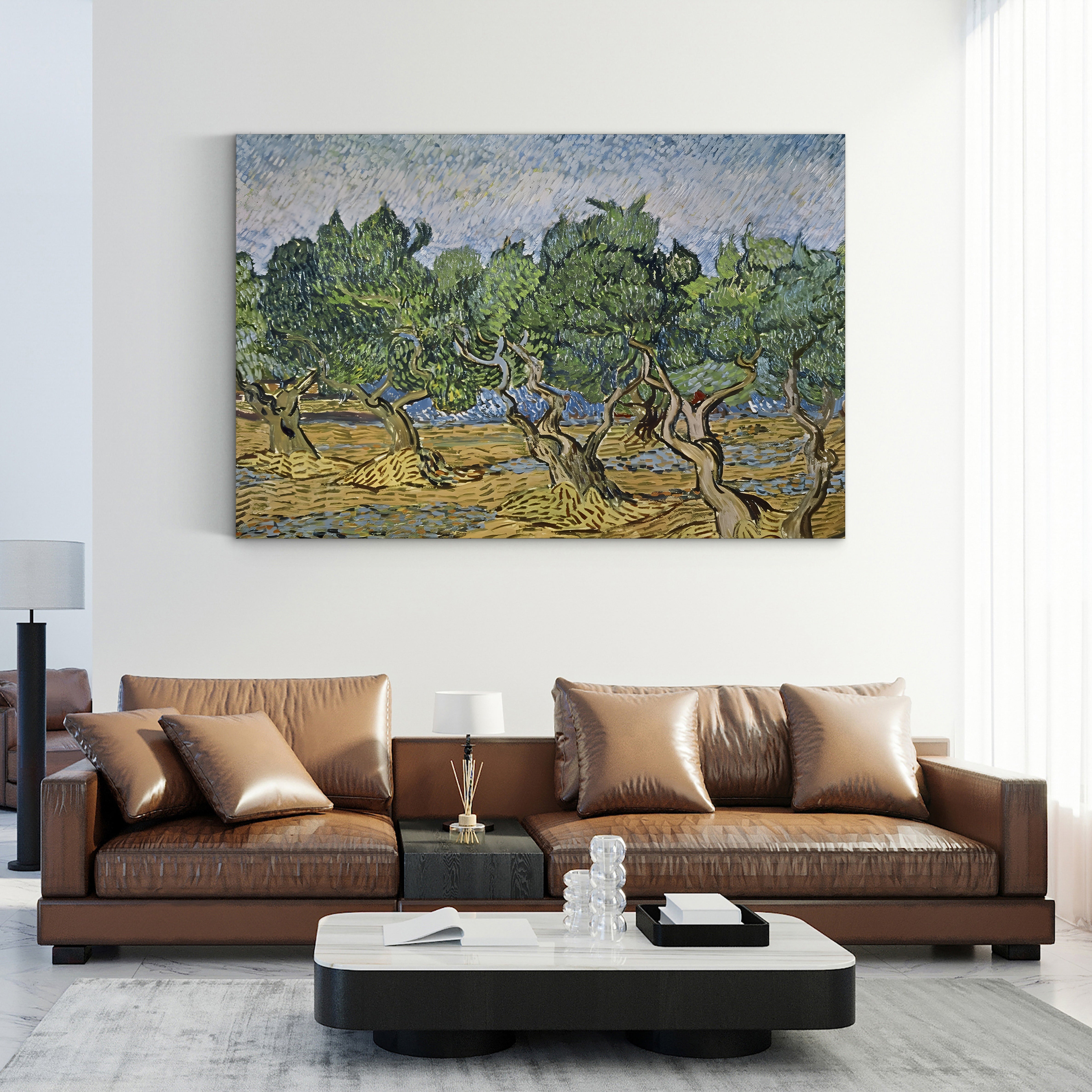 Olive Orchard with Violet Soil – Vincent van Gogh Wall Art | Post-Impressionist Provençal Canvas Print