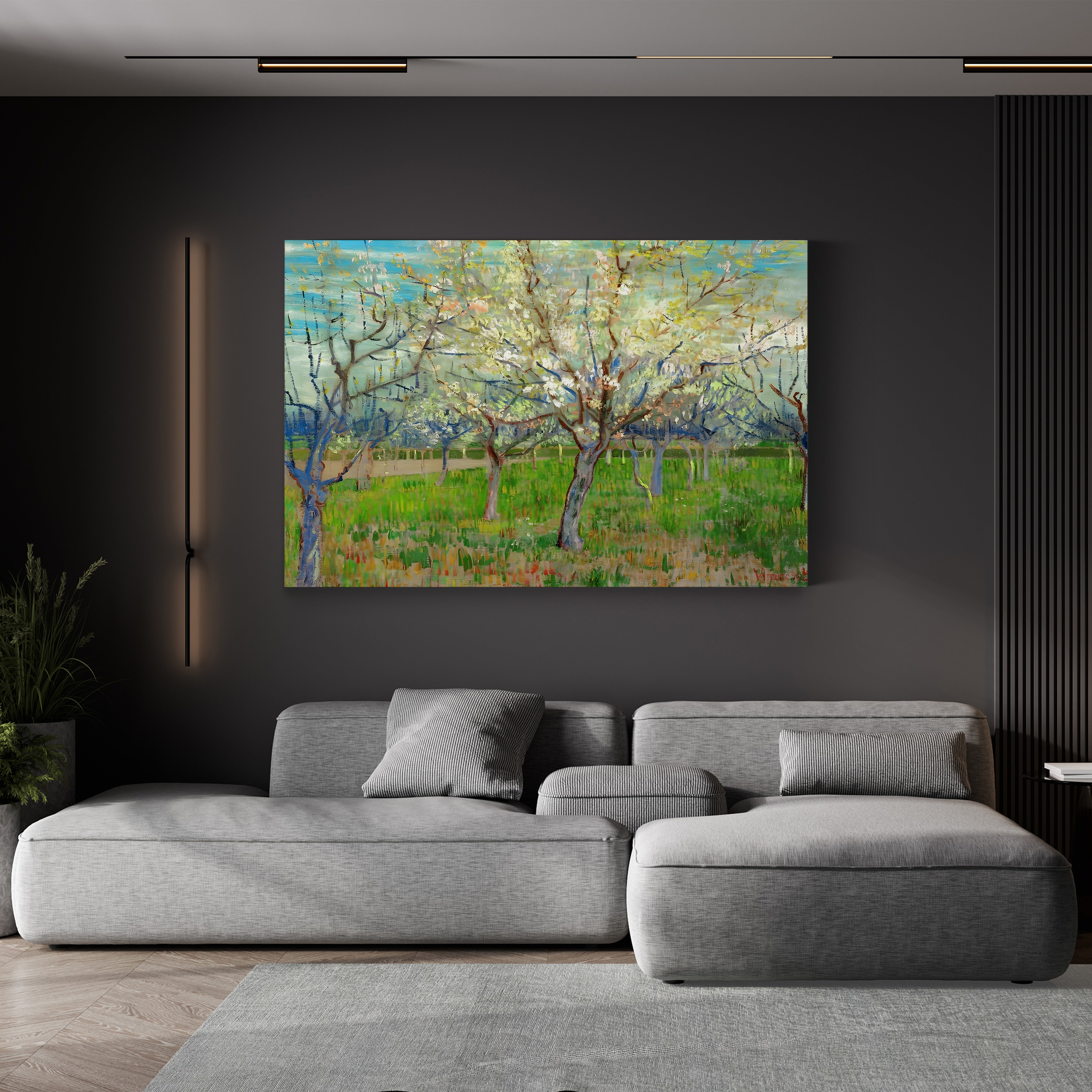 Orchard, 1888 – Vincent van Gogh Wall Art | Post-Impressionist Spring Blossom Canvas Print