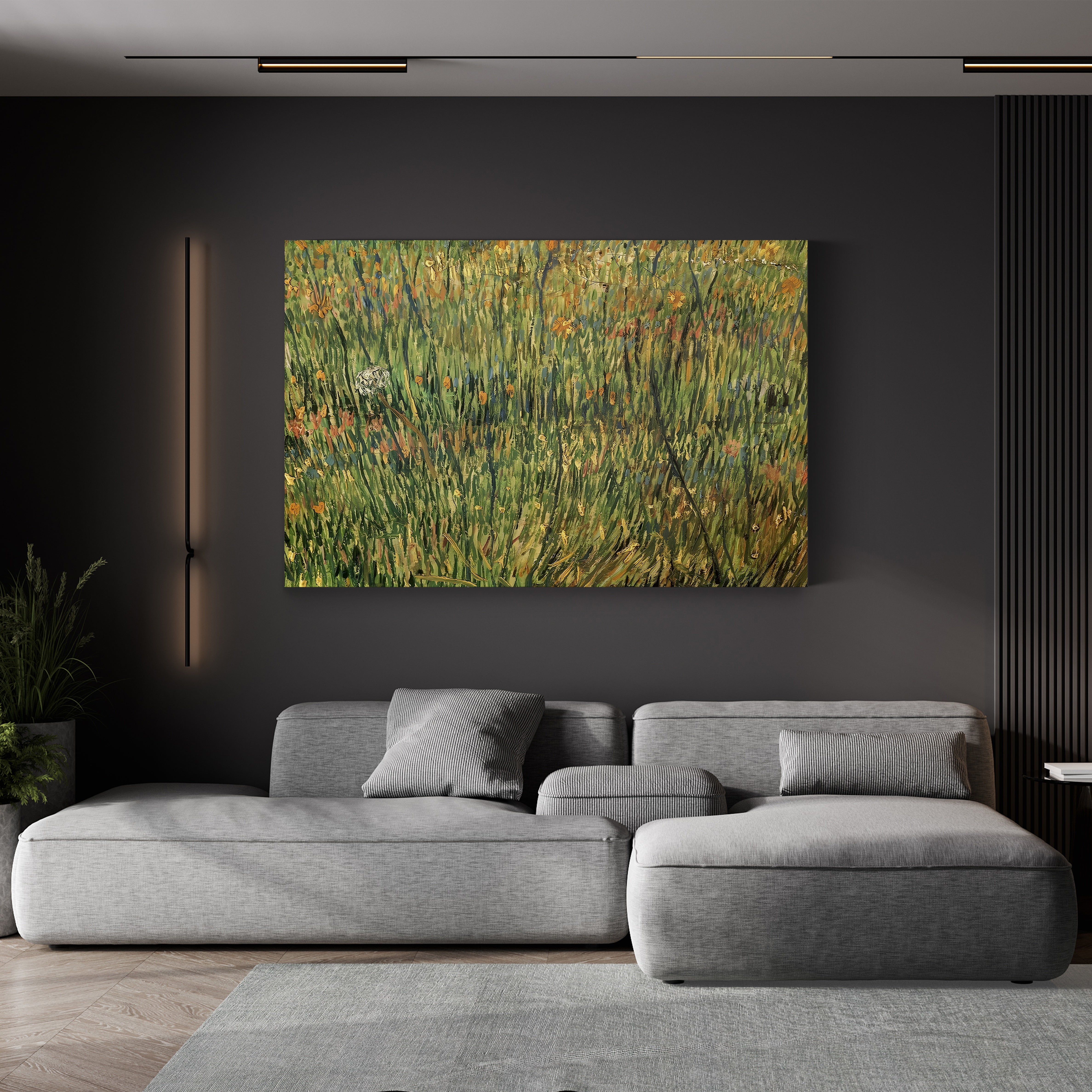 Pasture in Bloom – Vincent van Gogh Wall Art | Post-Impressionist Spring Landscape Canvas Print