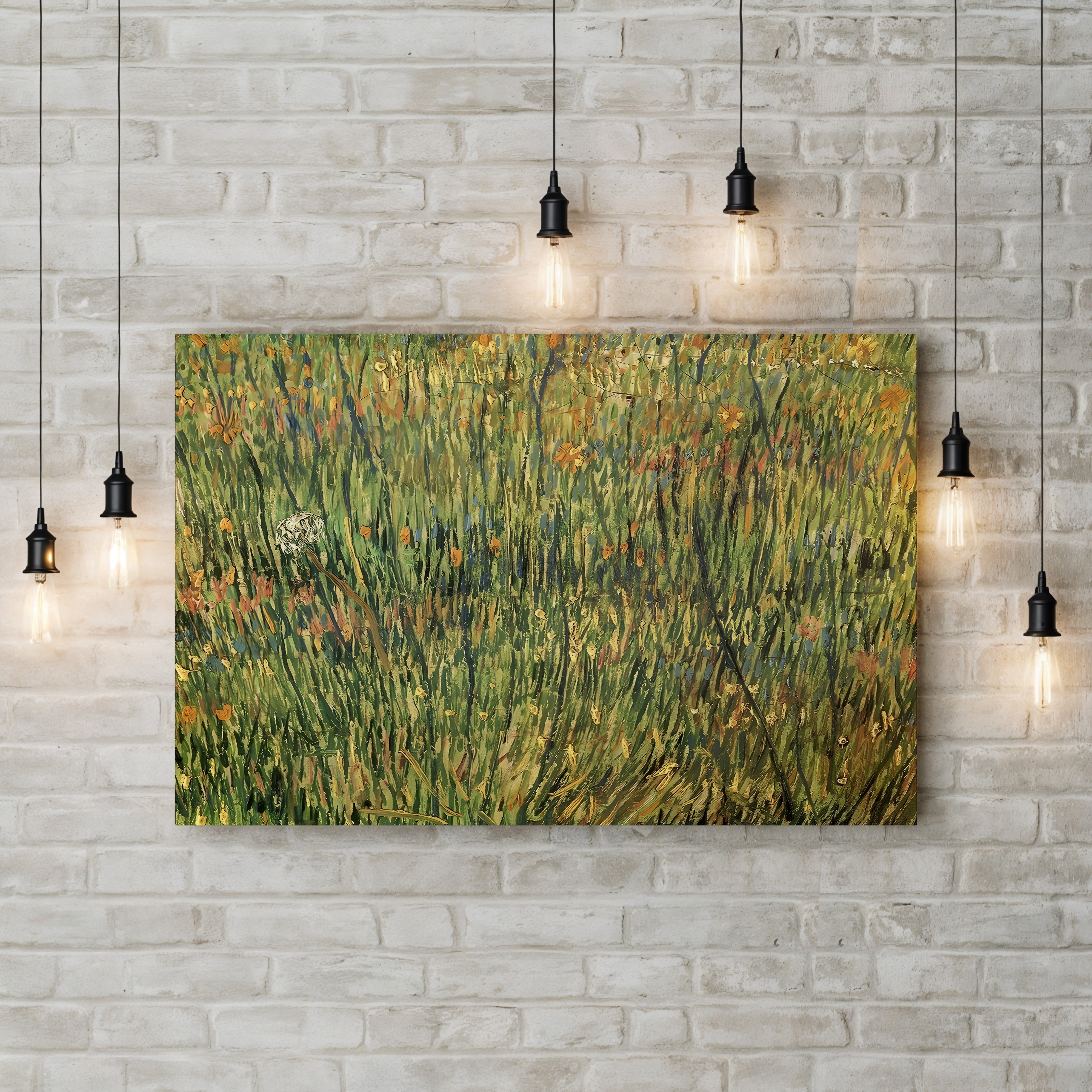 Pasture in Bloom – Vincent van Gogh Wall Art | Post-Impressionist Spring Landscape Canvas Print