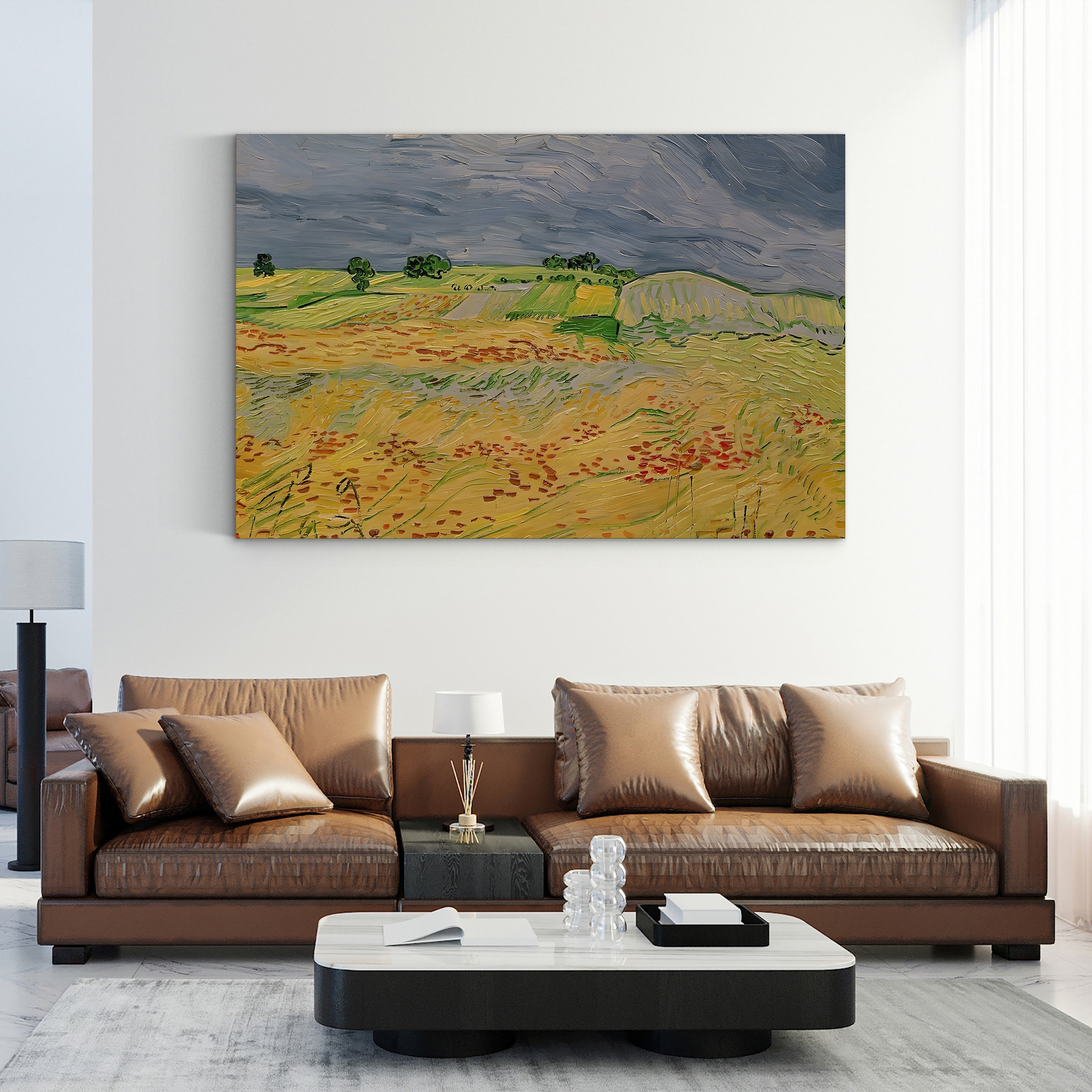 Plain at Auvers, 1890 – Vincent van Gogh Wall Art | Post-Impressionist Landscape Canvas Print