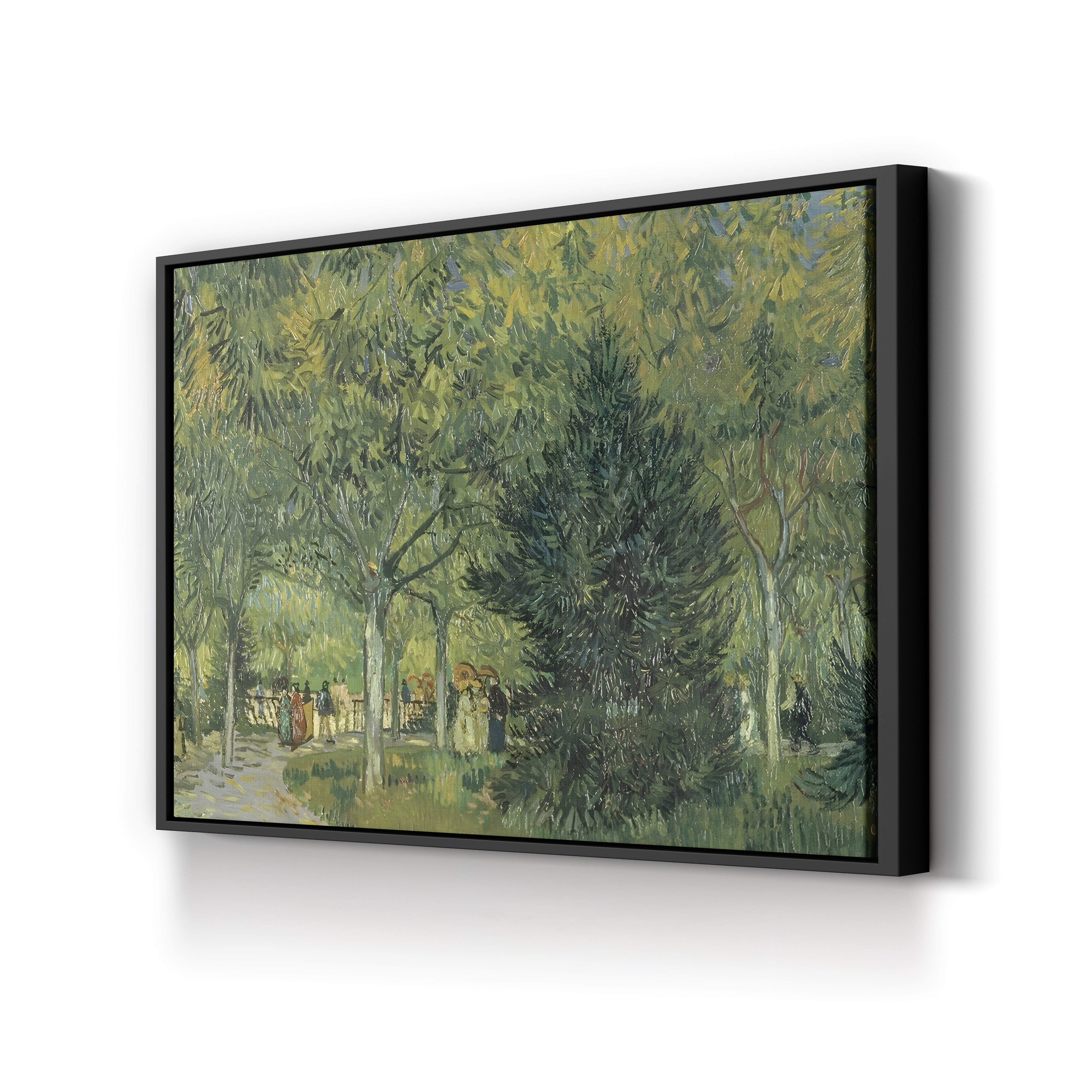 Promenaders, Jardin du Poète, Arles, 1888 – Vincent van Gogh Wall Art | Post-Impressionist Garden Canvas Print