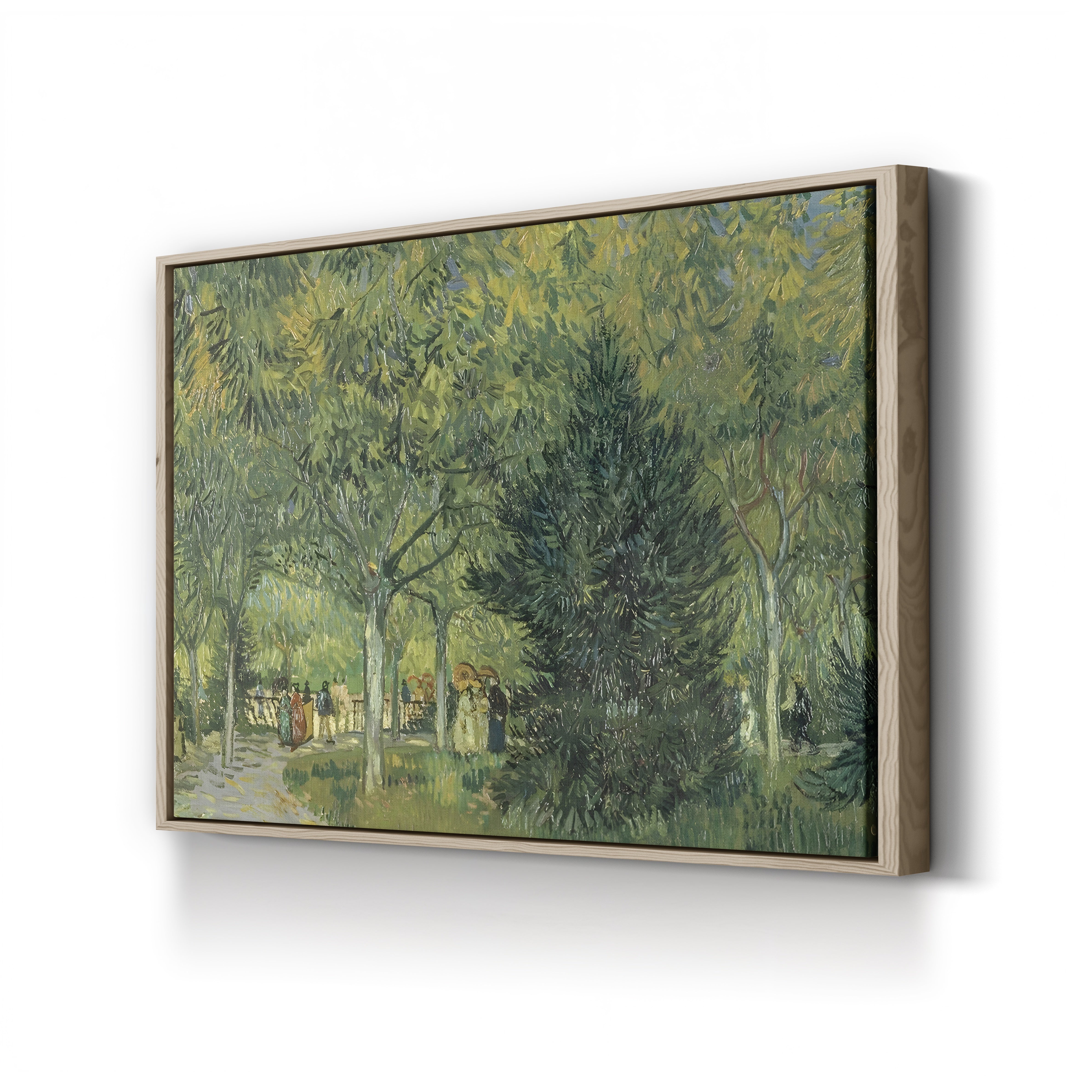 Promenaders, Jardin du Poète, Arles, 1888 – Vincent van Gogh Wall Art | Post-Impressionist Garden Canvas Print