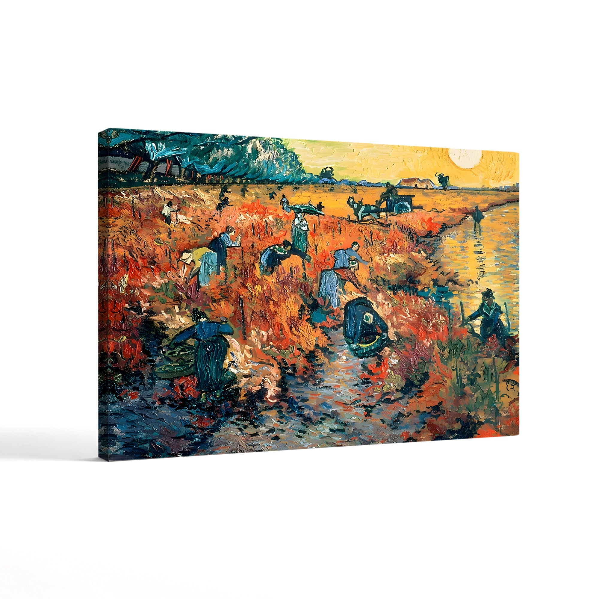 Red Vineyards at Arles, 1888 – Vincent van Gogh Wall Art | Post-Impressionist Harvest Canvas Print