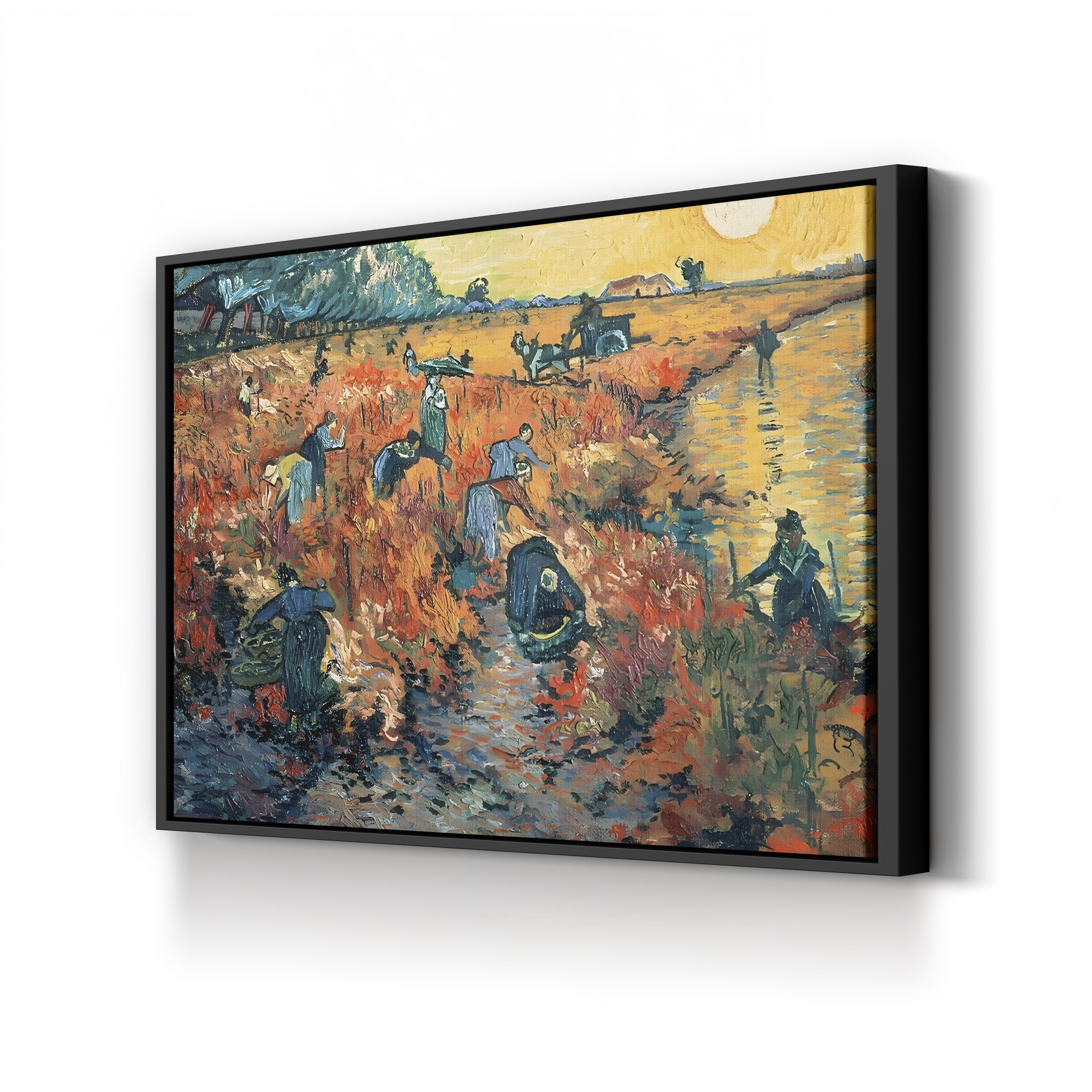 Red Vineyards at Arles, 1888 – Vincent van Gogh Wall Art | Post-Impressionist Harvest Canvas Print
