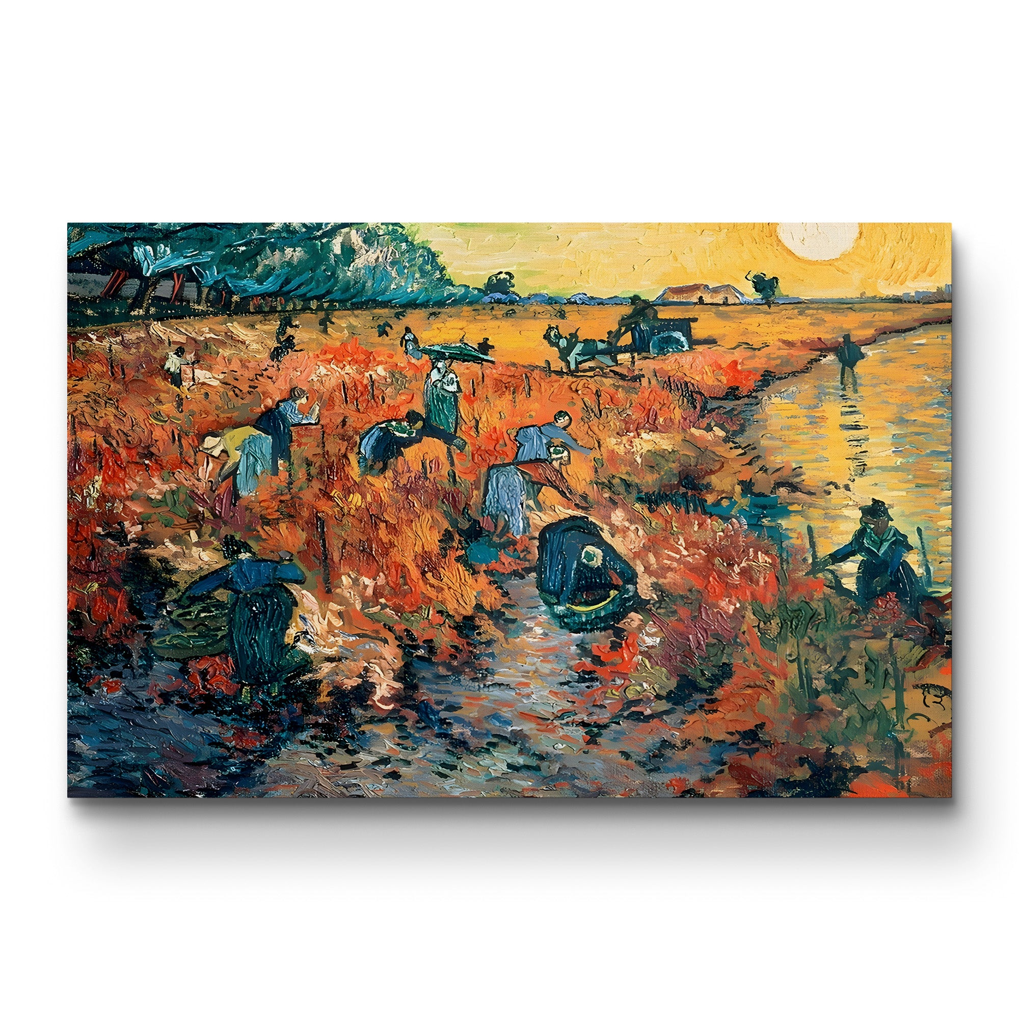 Red Vineyards at Arles, 1888 – Vincent van Gogh Wall Art | Post-Impressionist Harvest Canvas Print