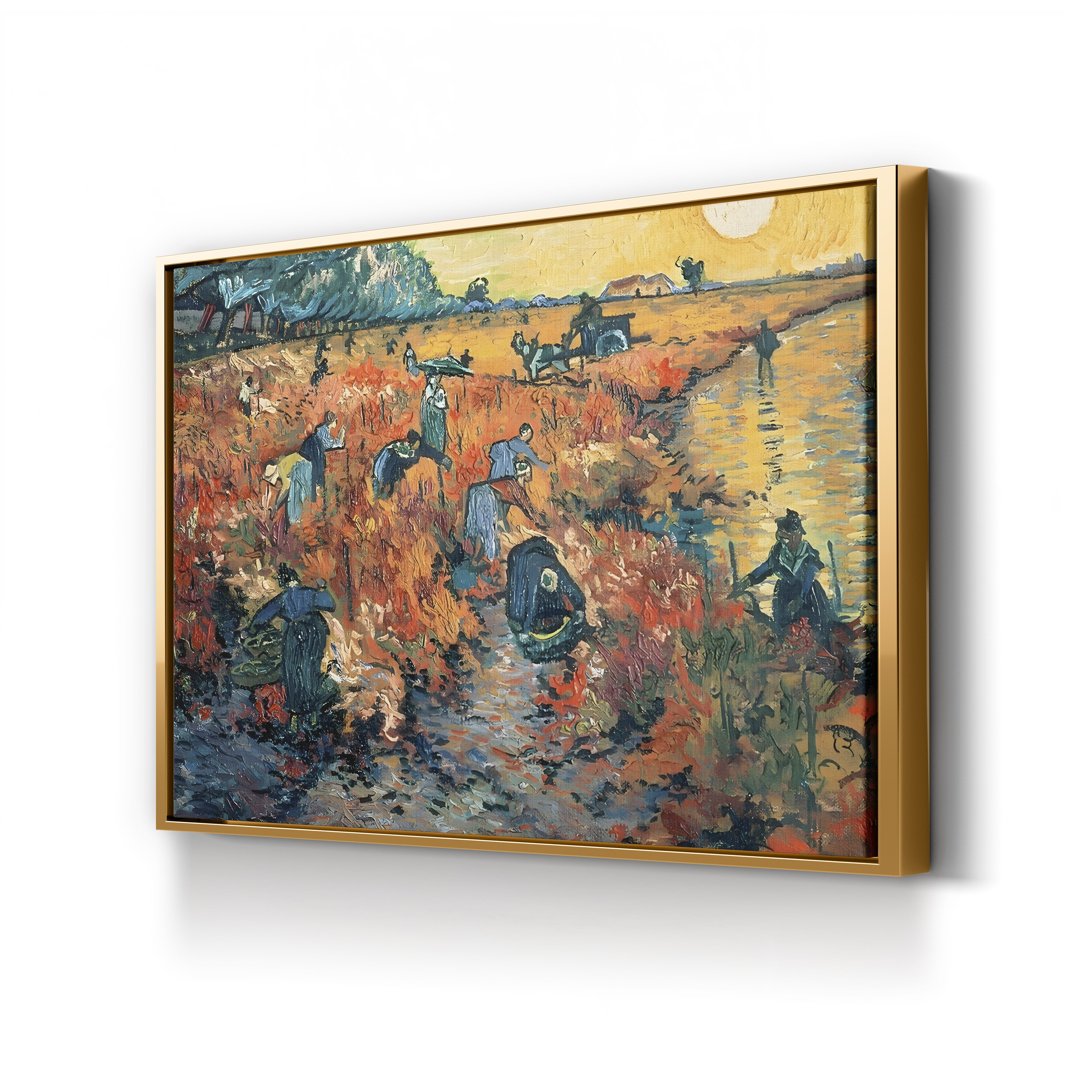 Red Vineyards at Arles, 1888 – Vincent van Gogh Wall Art | Post-Impressionist Harvest Canvas Print