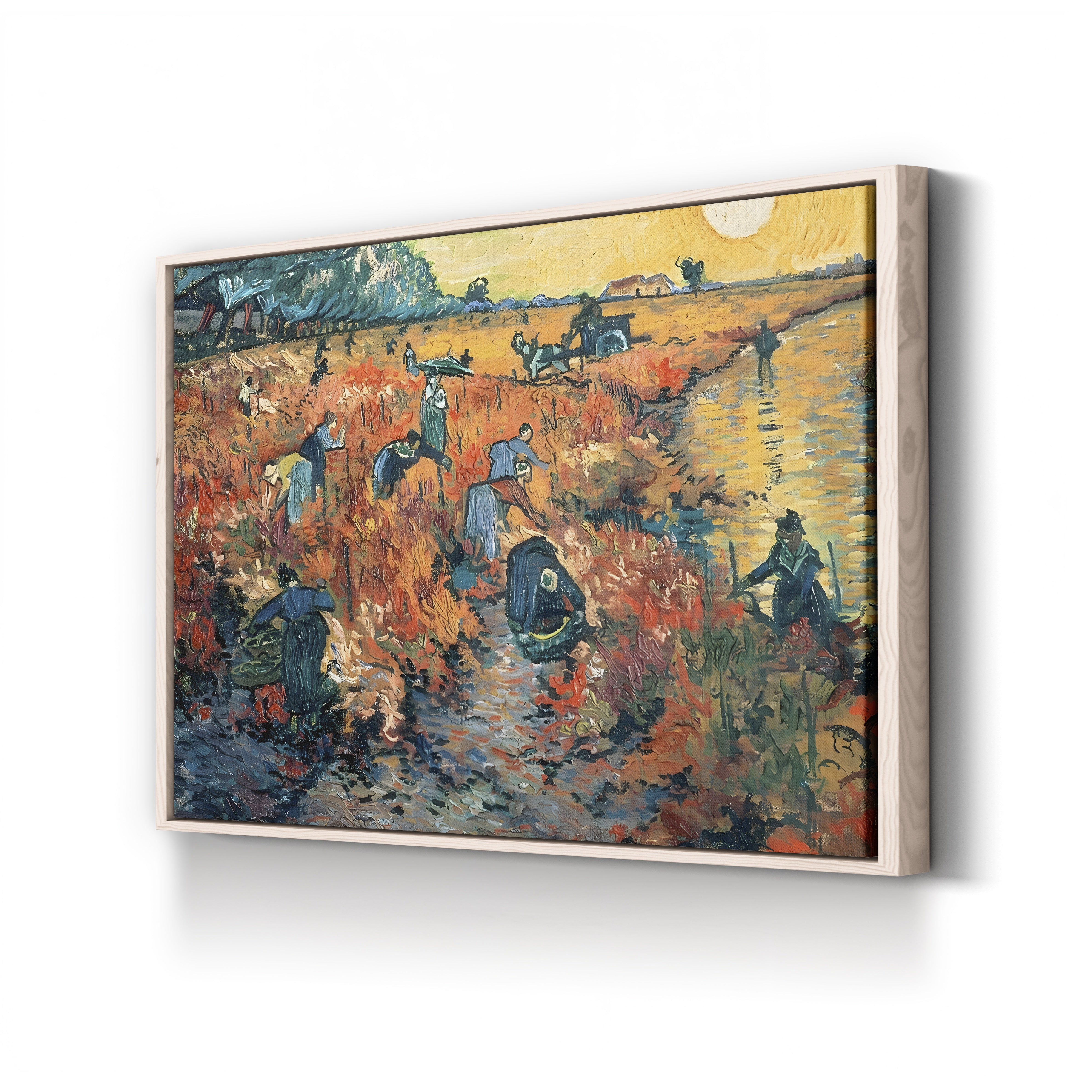 Red Vineyards at Arles, 1888 – Vincent van Gogh Wall Art | Post-Impressionist Harvest Canvas Print