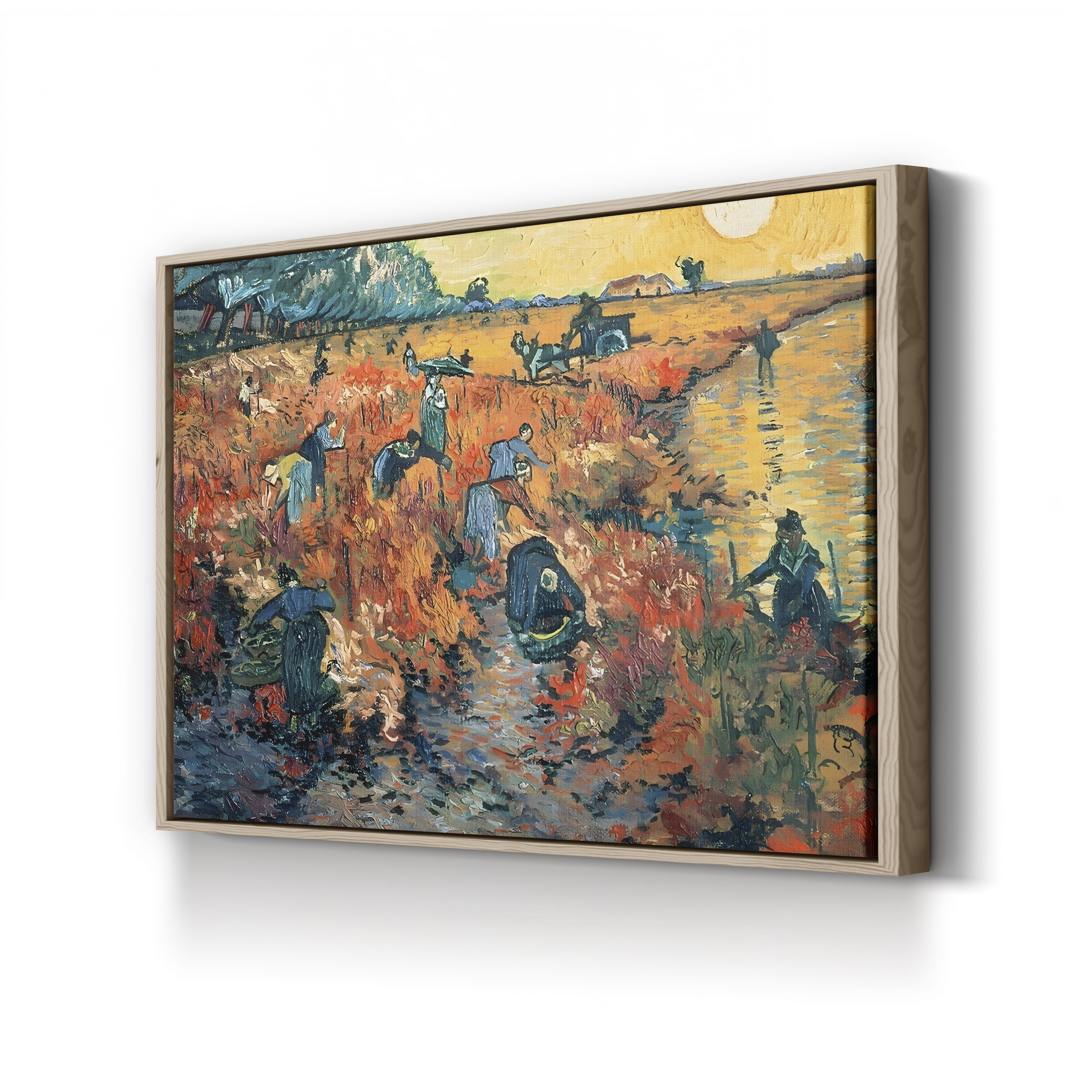 Red Vineyards at Arles, 1888 – Vincent van Gogh Wall Art | Post-Impressionist Harvest Canvas Print