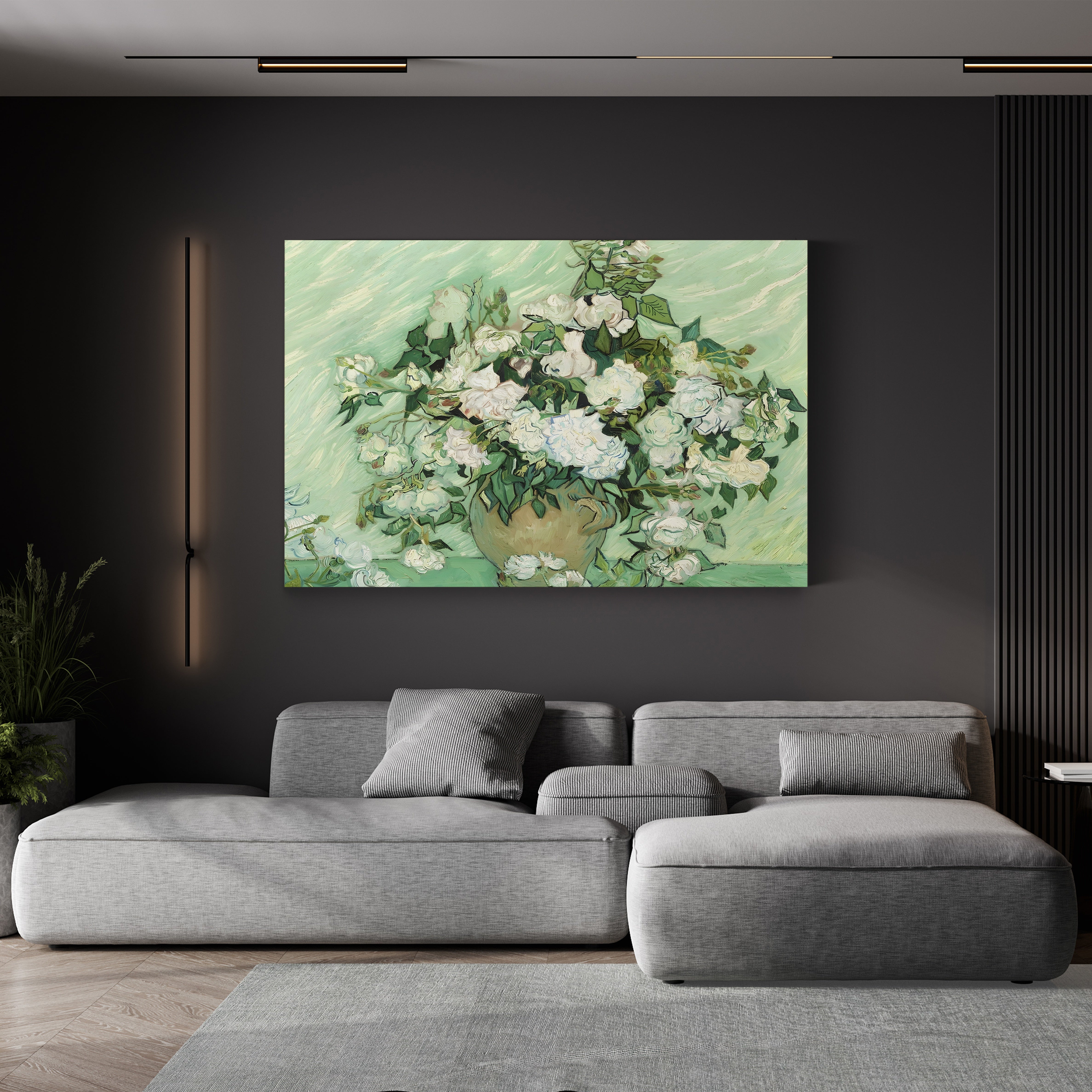 Roses, 1890 – Vincent van Gogh Wall Art | Post-Impressionist Floral Canvas Print