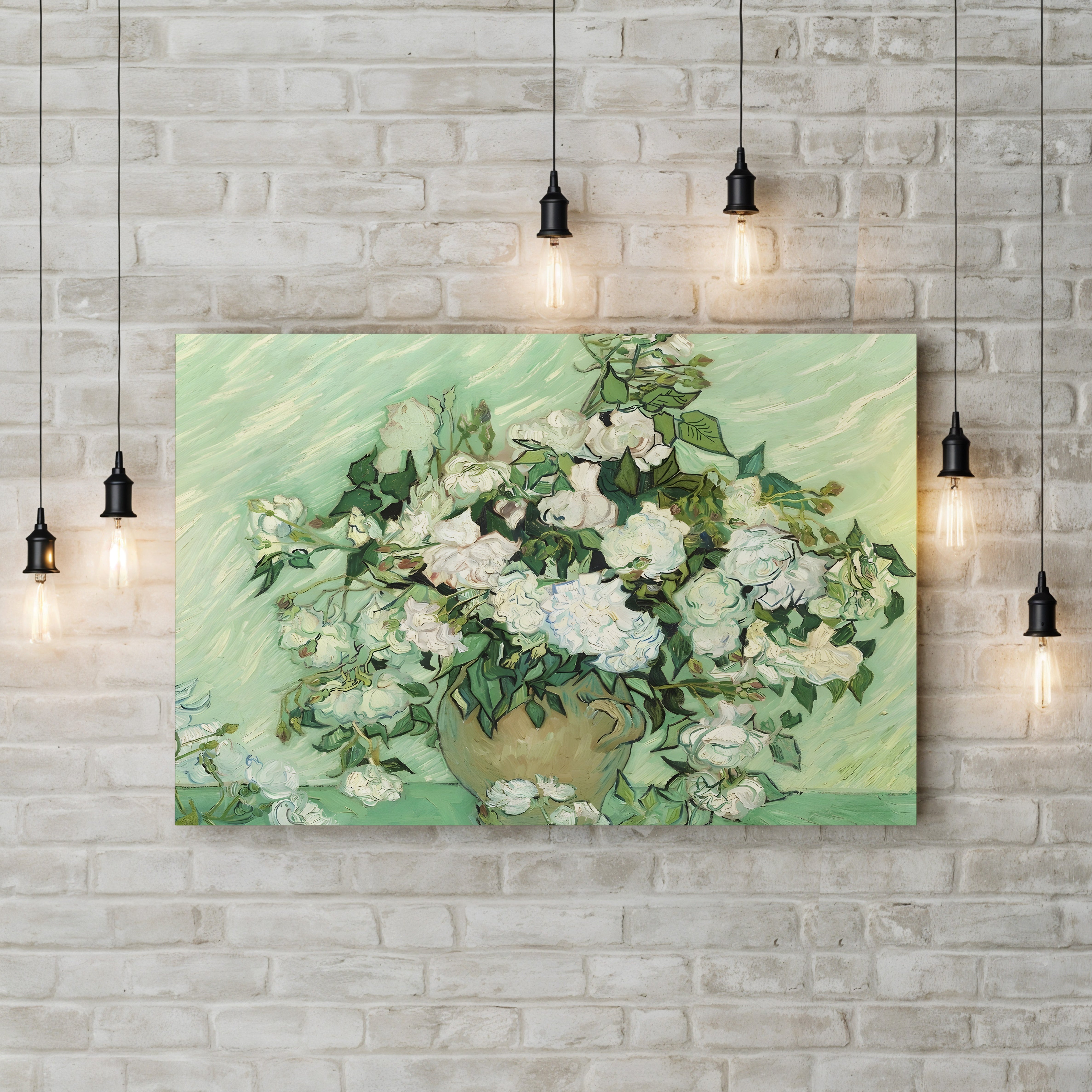 Roses, 1890 – Vincent van Gogh Wall Art | Post-Impressionist Floral Canvas Print